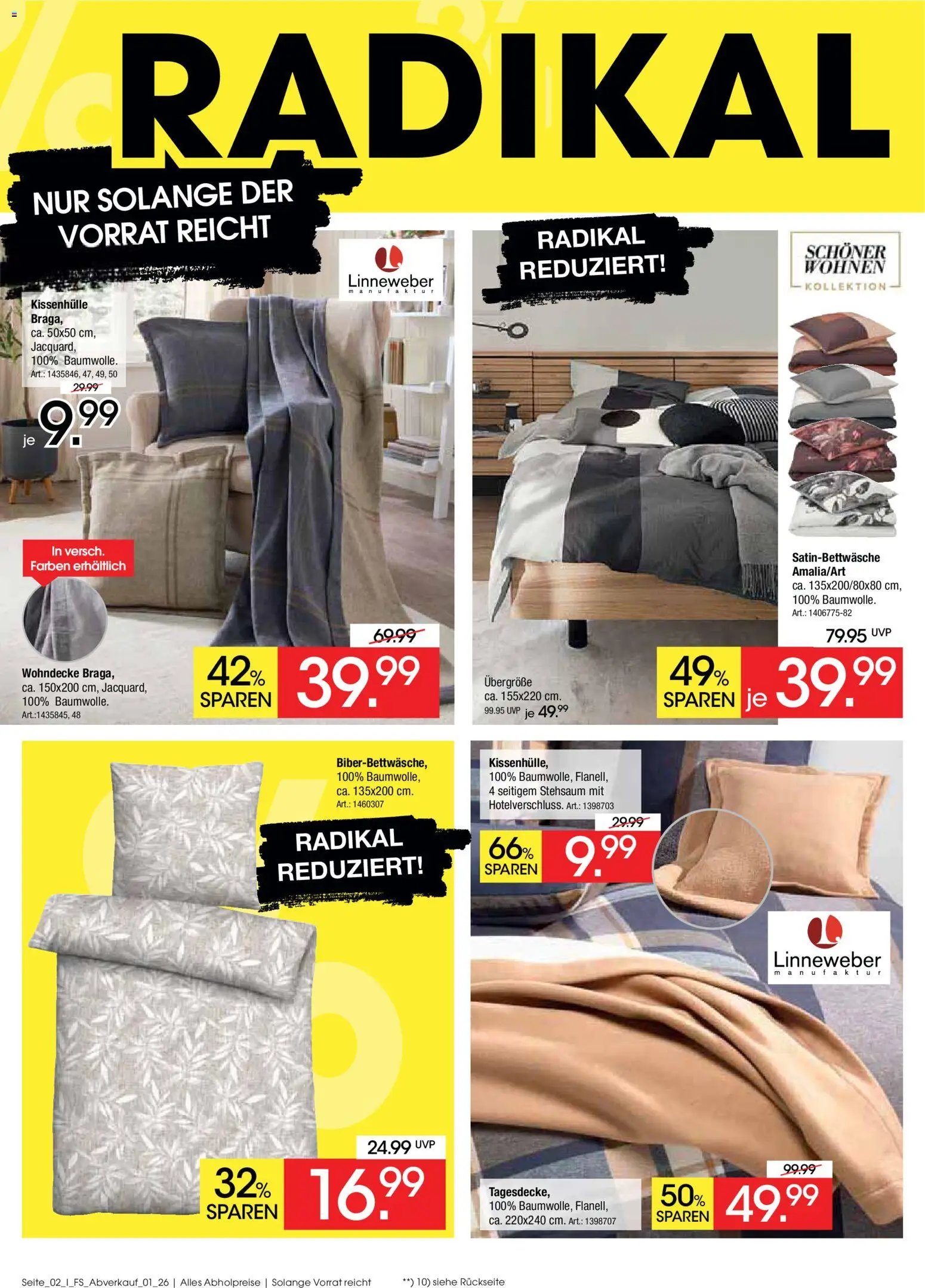 Zurbrüggen Abverkauf Fachsortimente