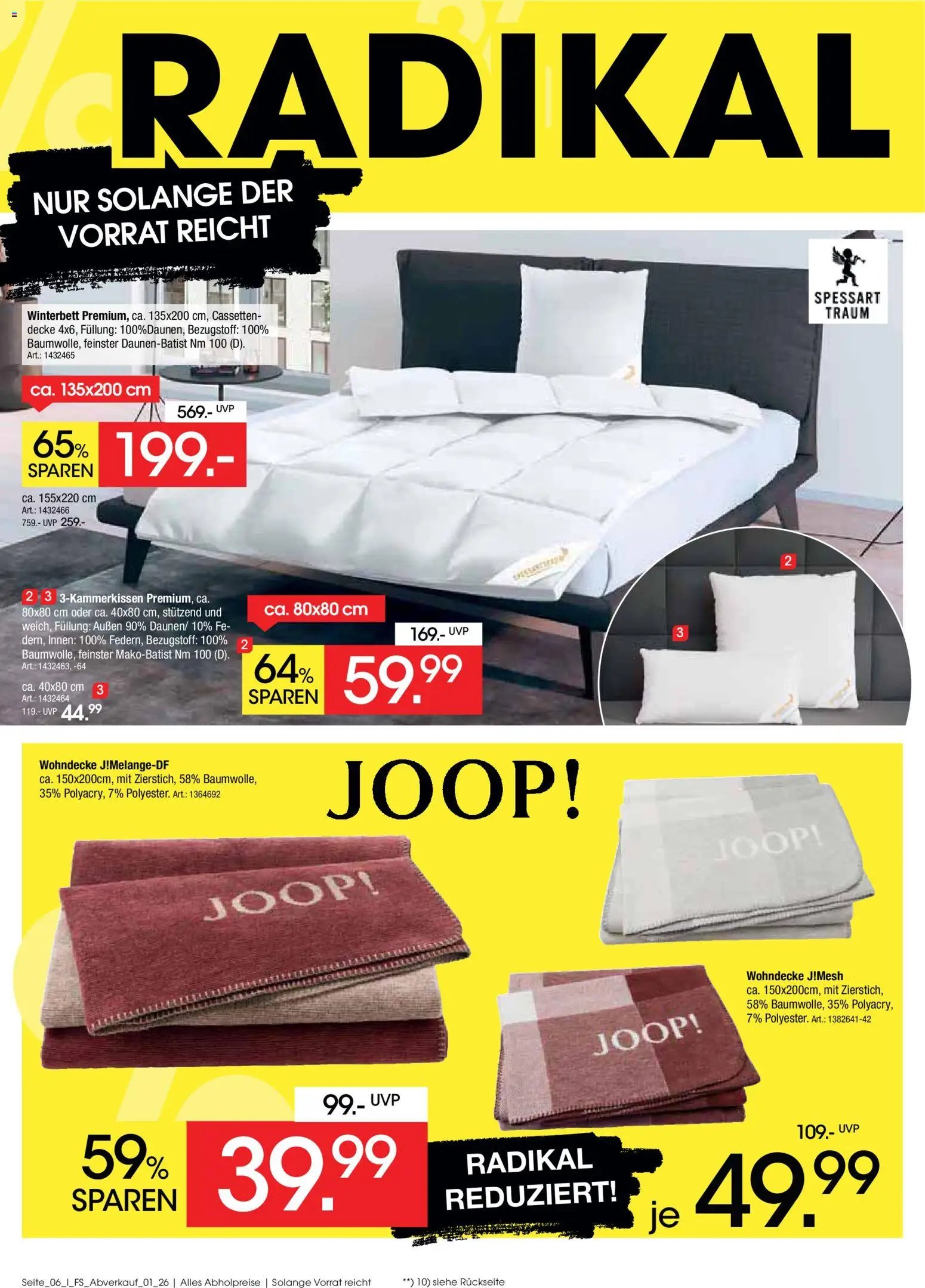 Zurbrüggen Abverkauf Fachsortimente