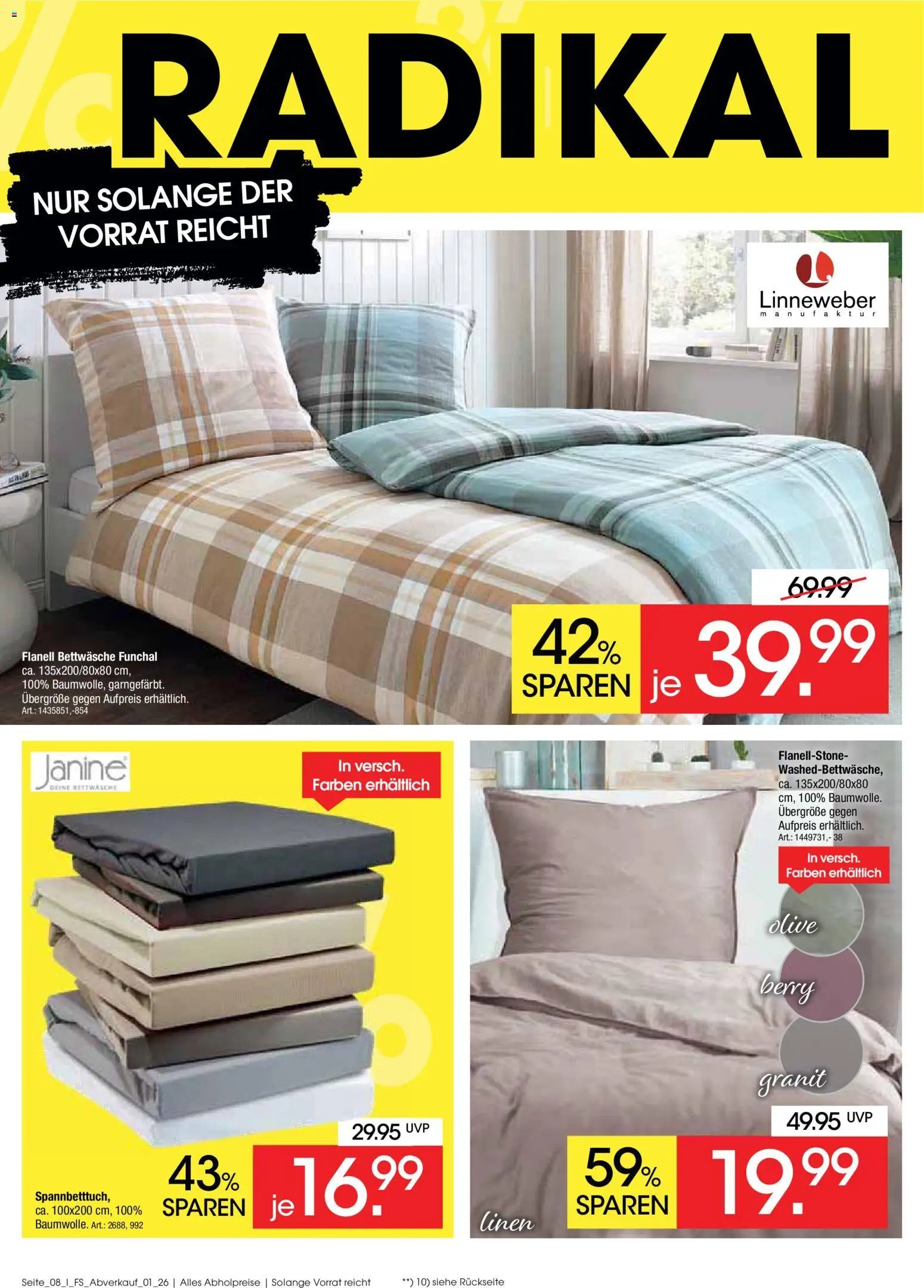 Zurbrüggen Abverkauf Fachsortimente