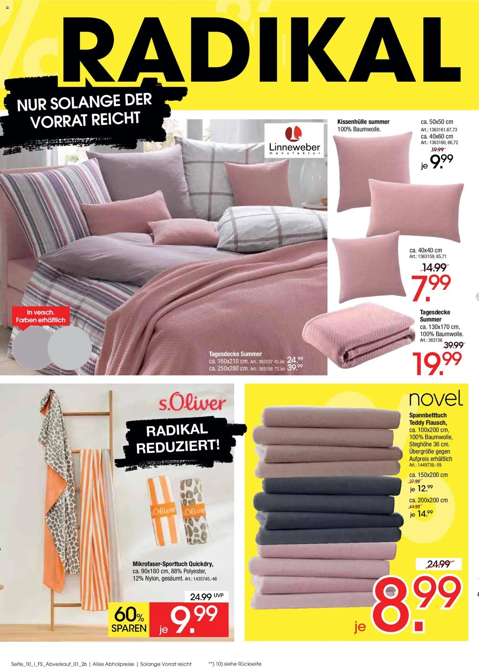 Zurbrüggen Abverkauf Fachsortimente