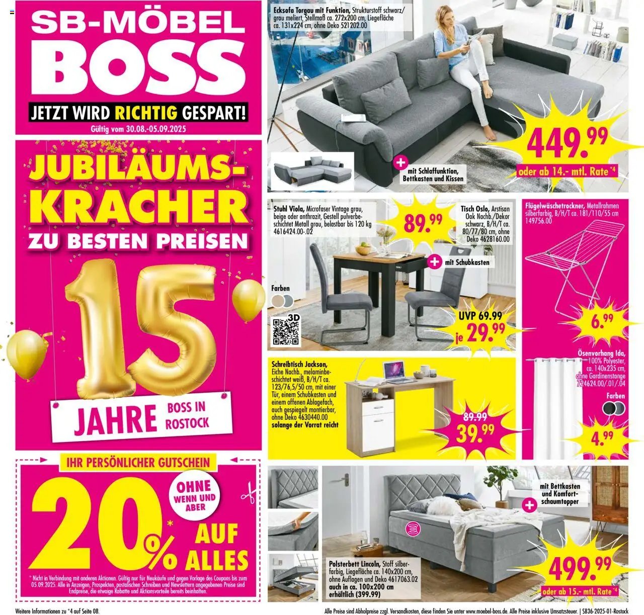 SB Möbel Boss Prospekt Rostock	 (2025-08-30 - 2025-09-05) | 1