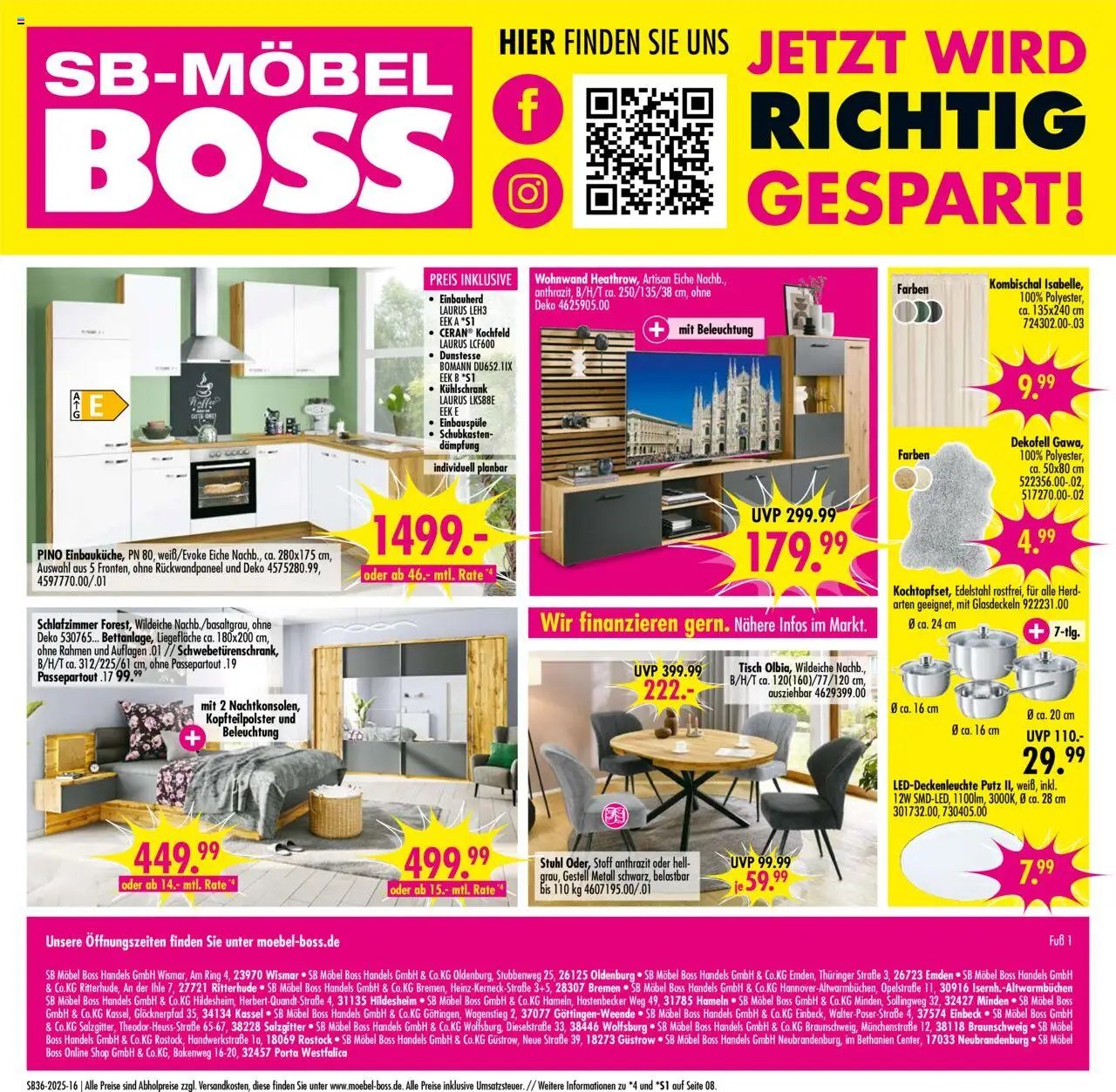 SB Möbel Boss Prospekt Rostock	 (2025-08-30 - 2025-09-05) | 16