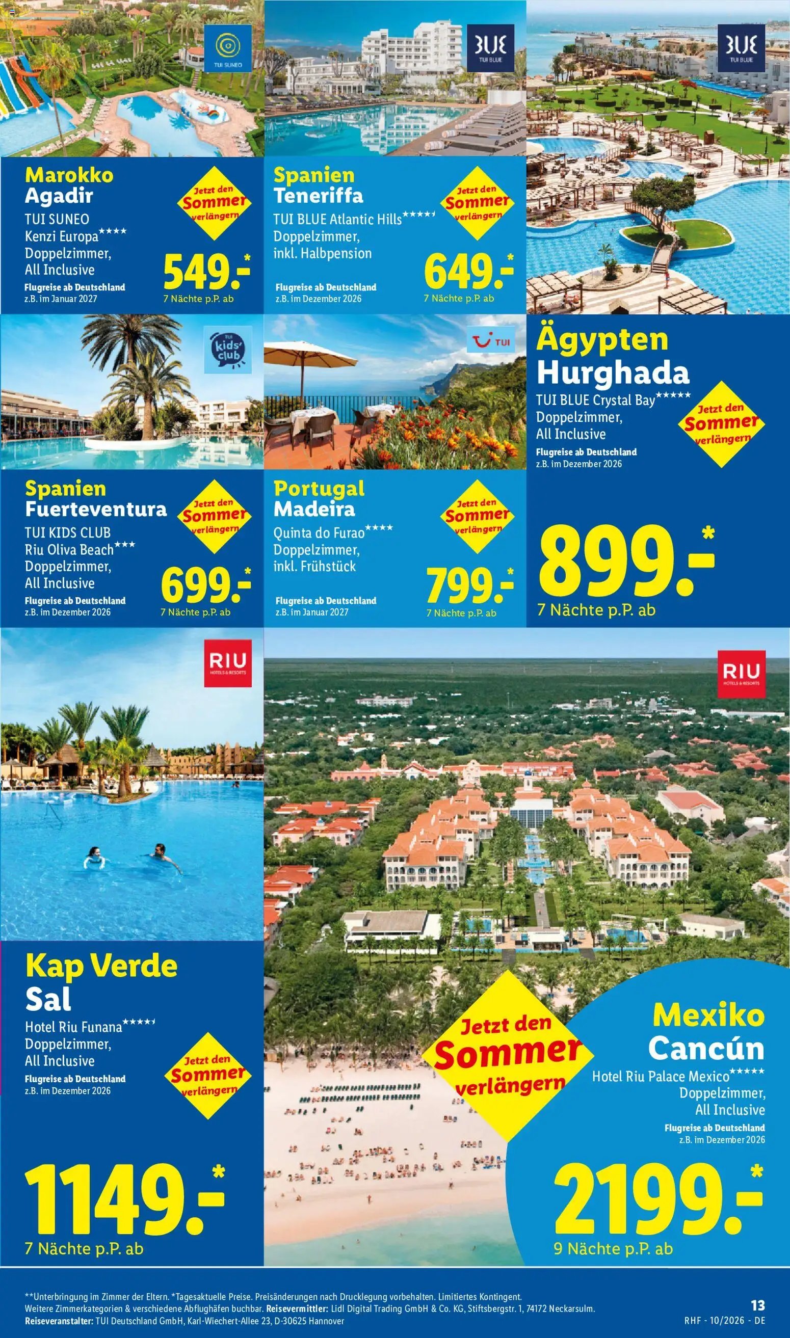 Lidl Reisen Prospekt