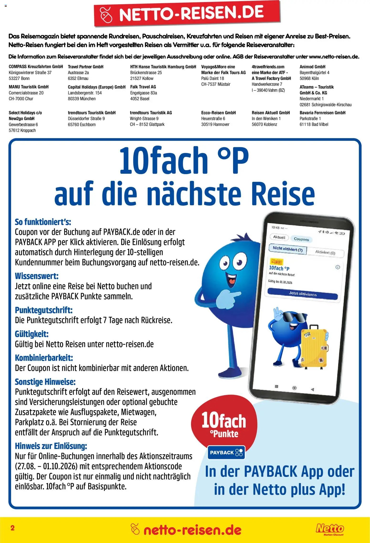 Netto Reisen Prospekt