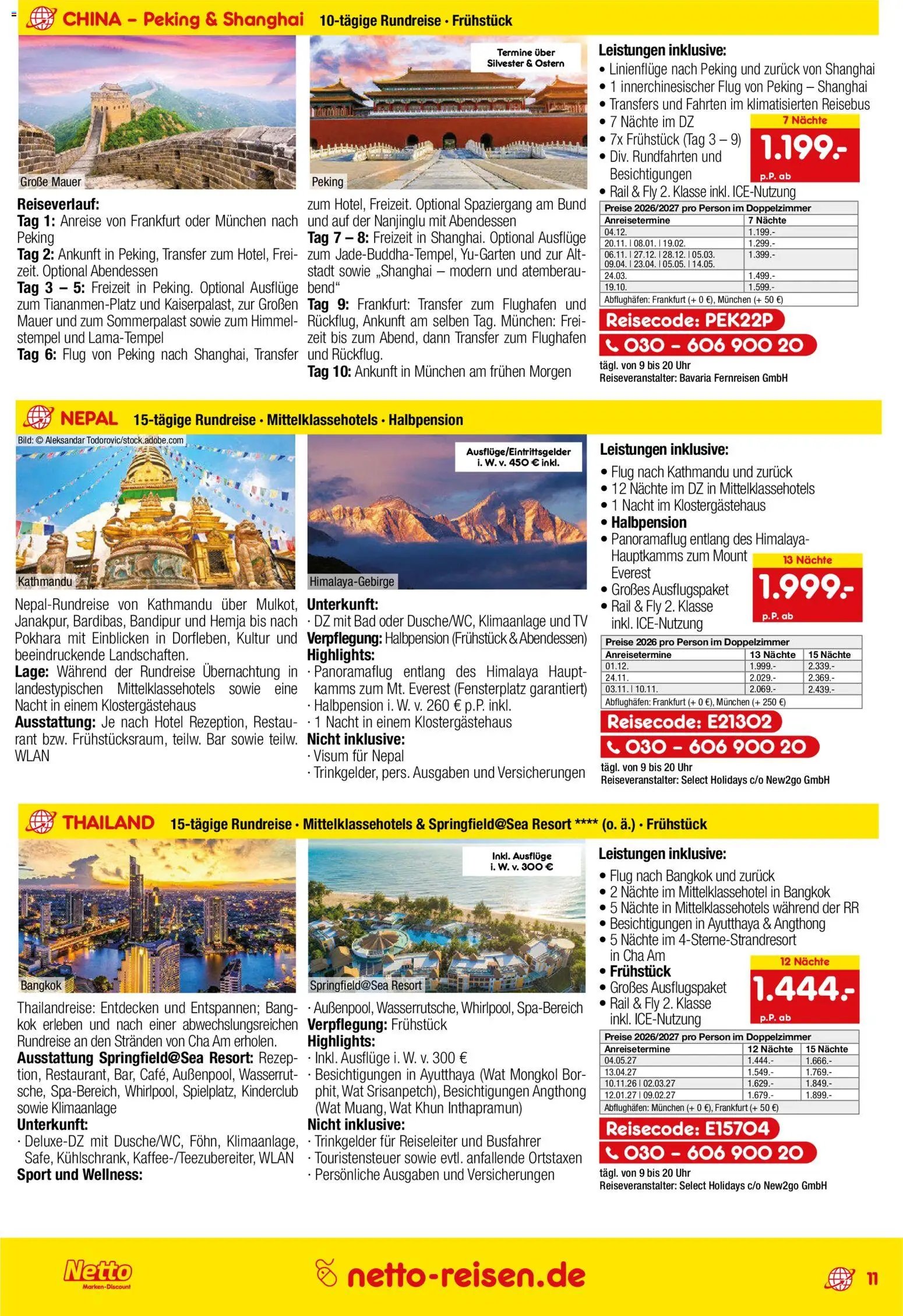 Netto Reisen Prospekt