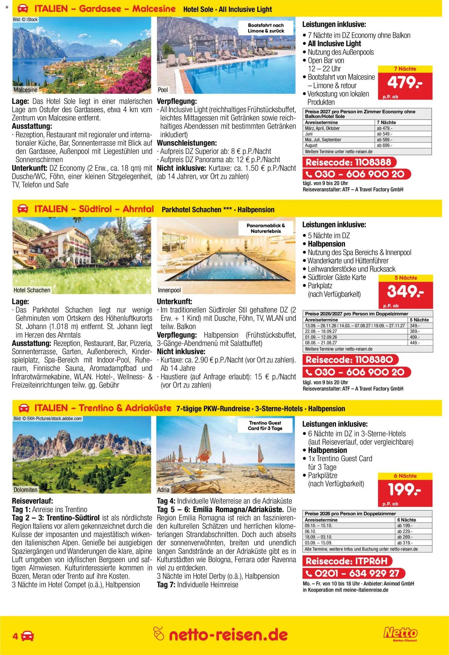 Netto Reisen Prospekt