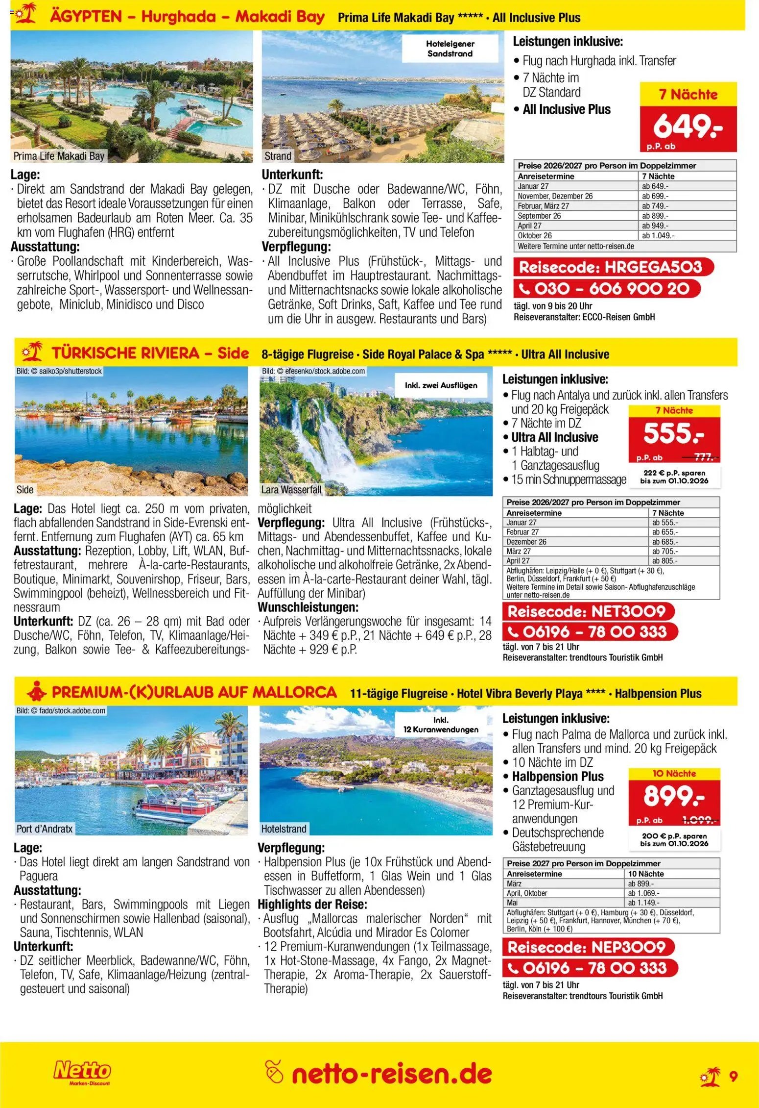 Netto Reisen Prospekt