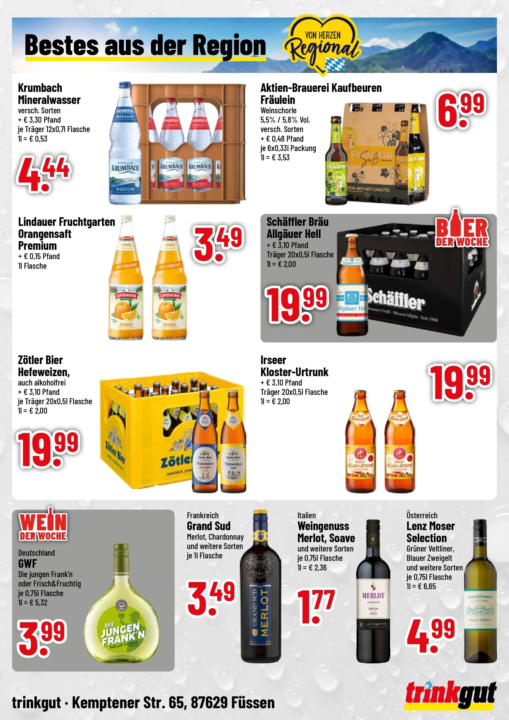 Trinkgut Prospekt Füssen	