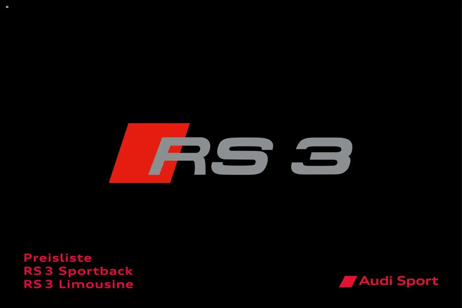 Audi RS 3 Sportback / RS 3 Limousine