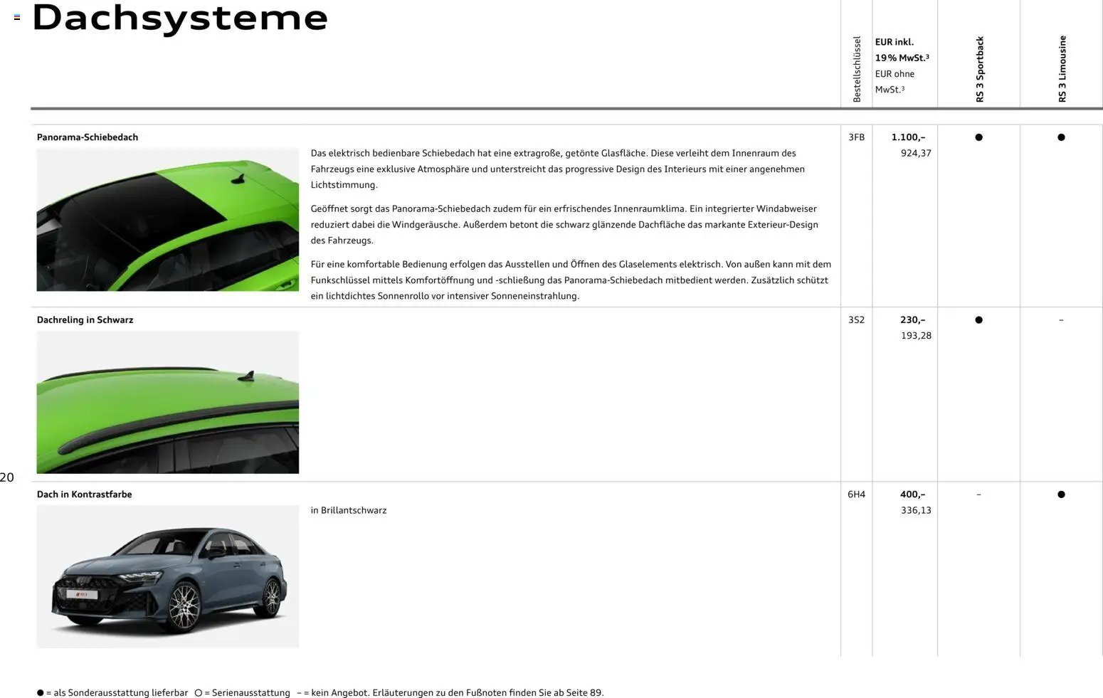 Audi RS 3 Sportback / RS 3 Limousine