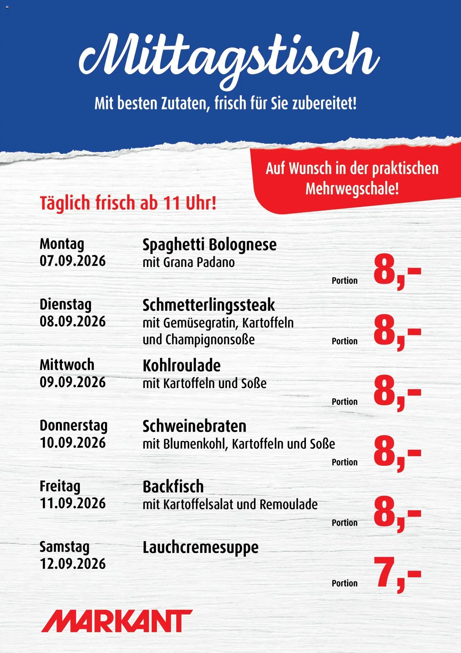Markant  Mittagstisch