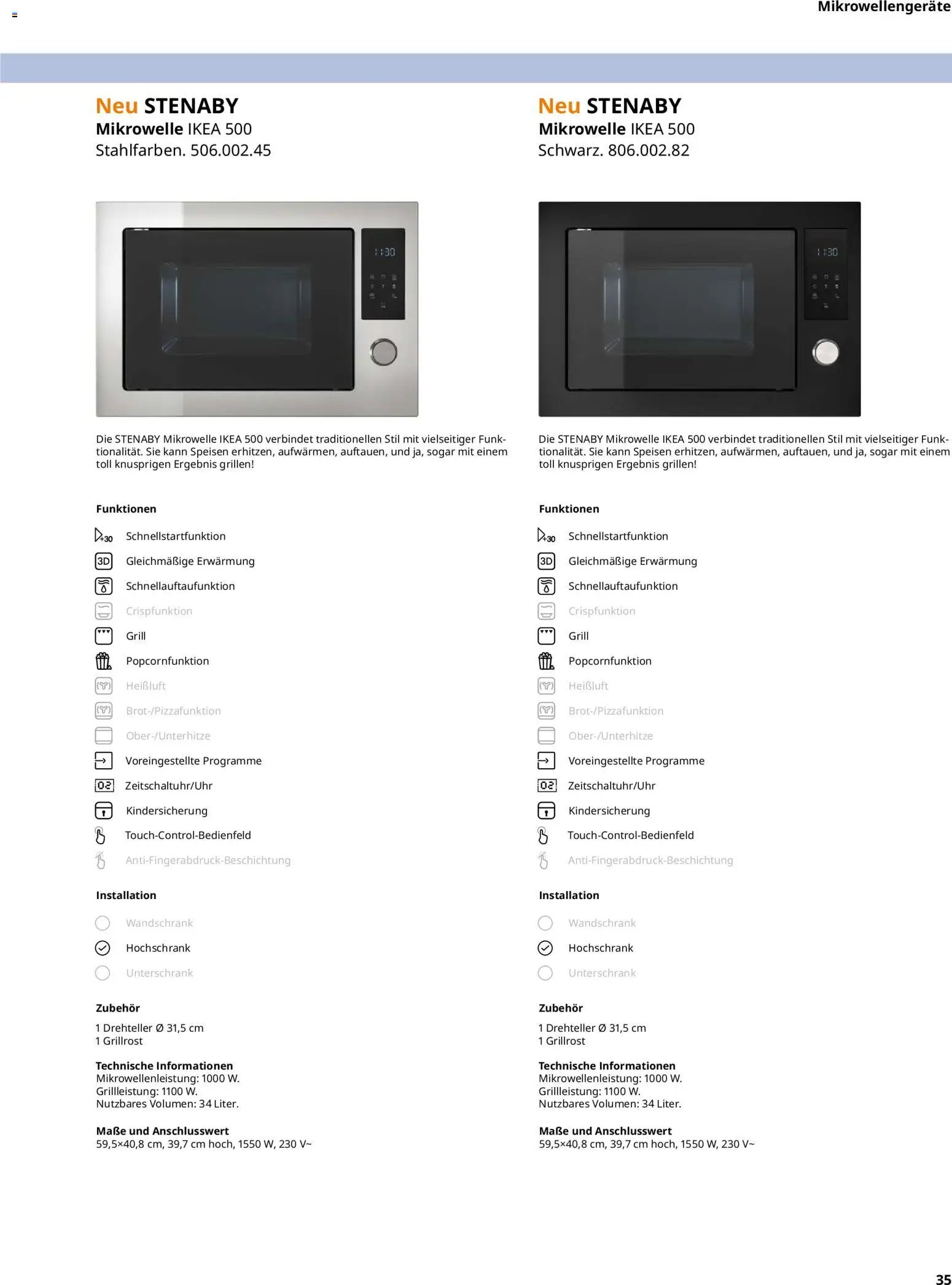 Ikea Elektrogeräte (2026-01-02 - 2026-11-30)