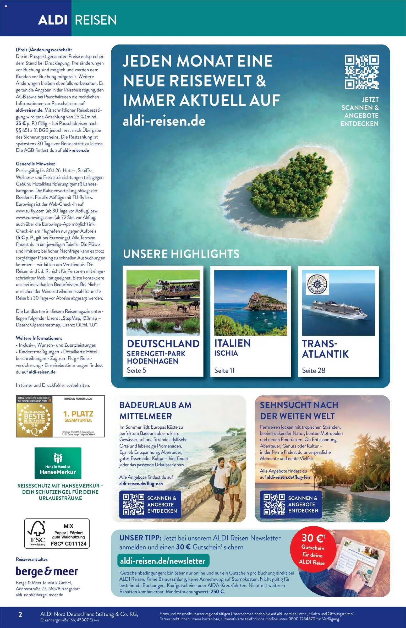 Aldi Reisen  Reisemagazin (2026-01-01 - 2026-01-30)