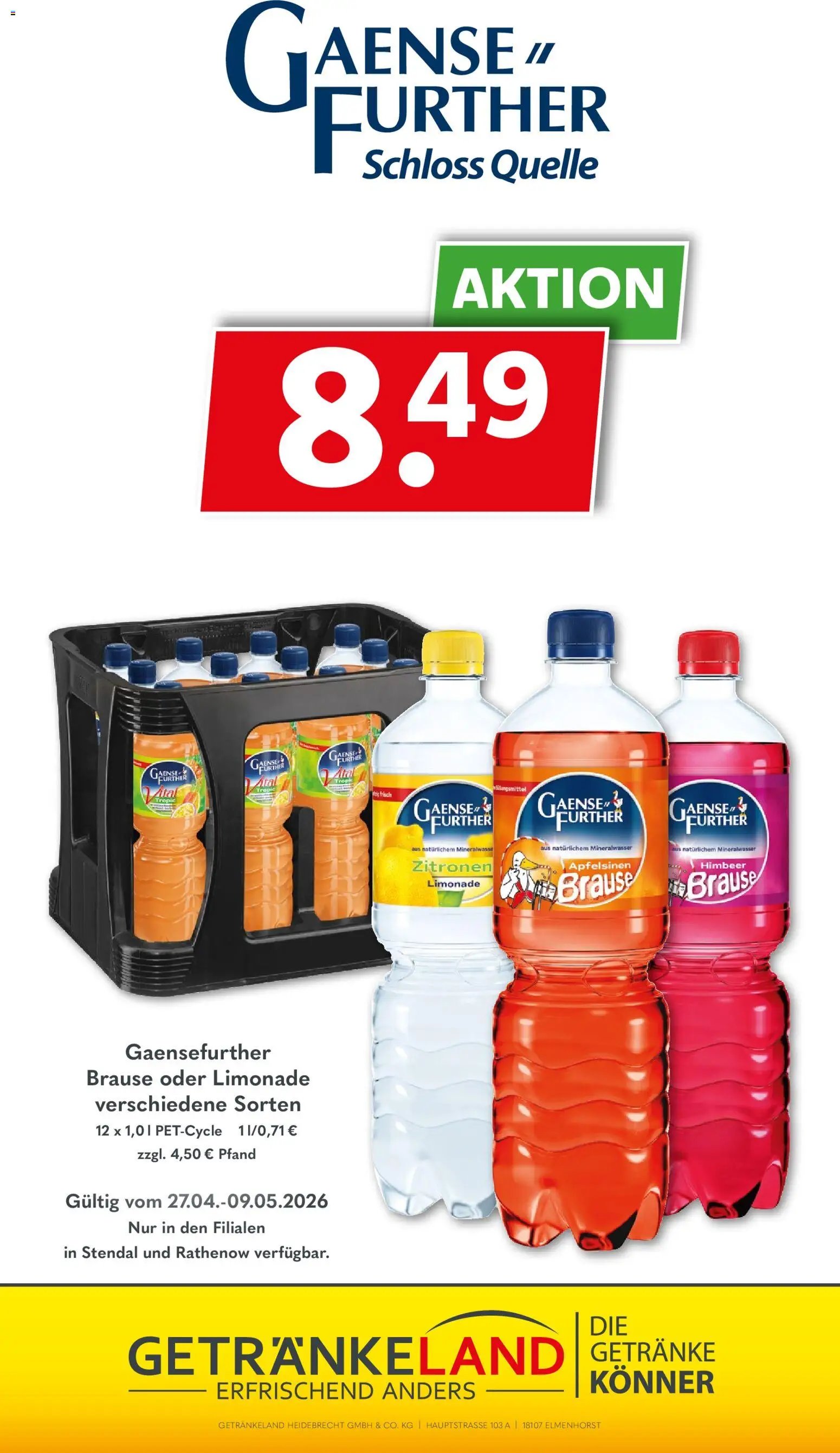 Getränkeland Prospekt 	 (2026-04-27 - 2026-05-09)