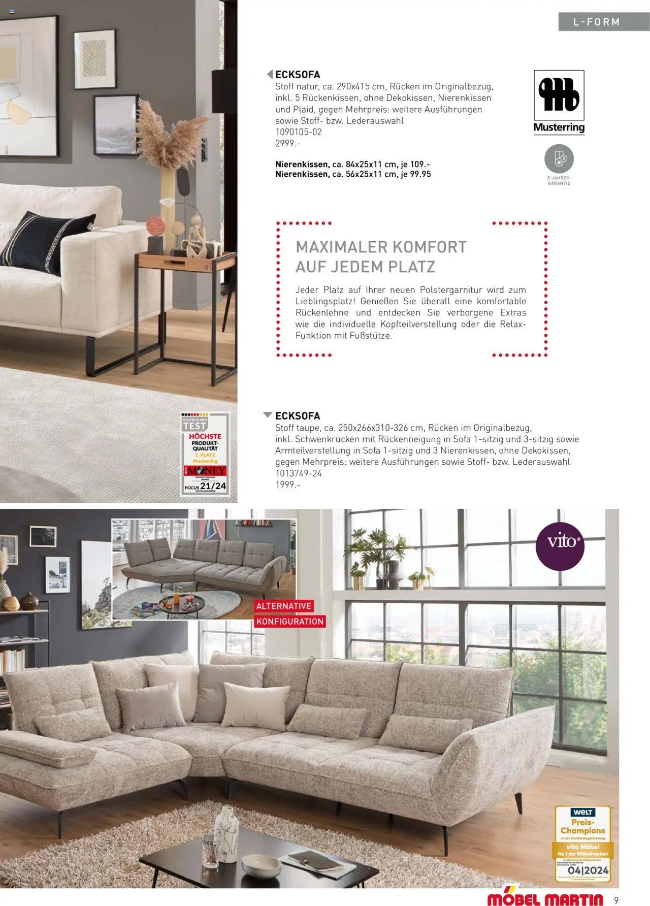 Möbel Martin Sessel & Sofas (2025-08-30 - 2025-12-31) | 9