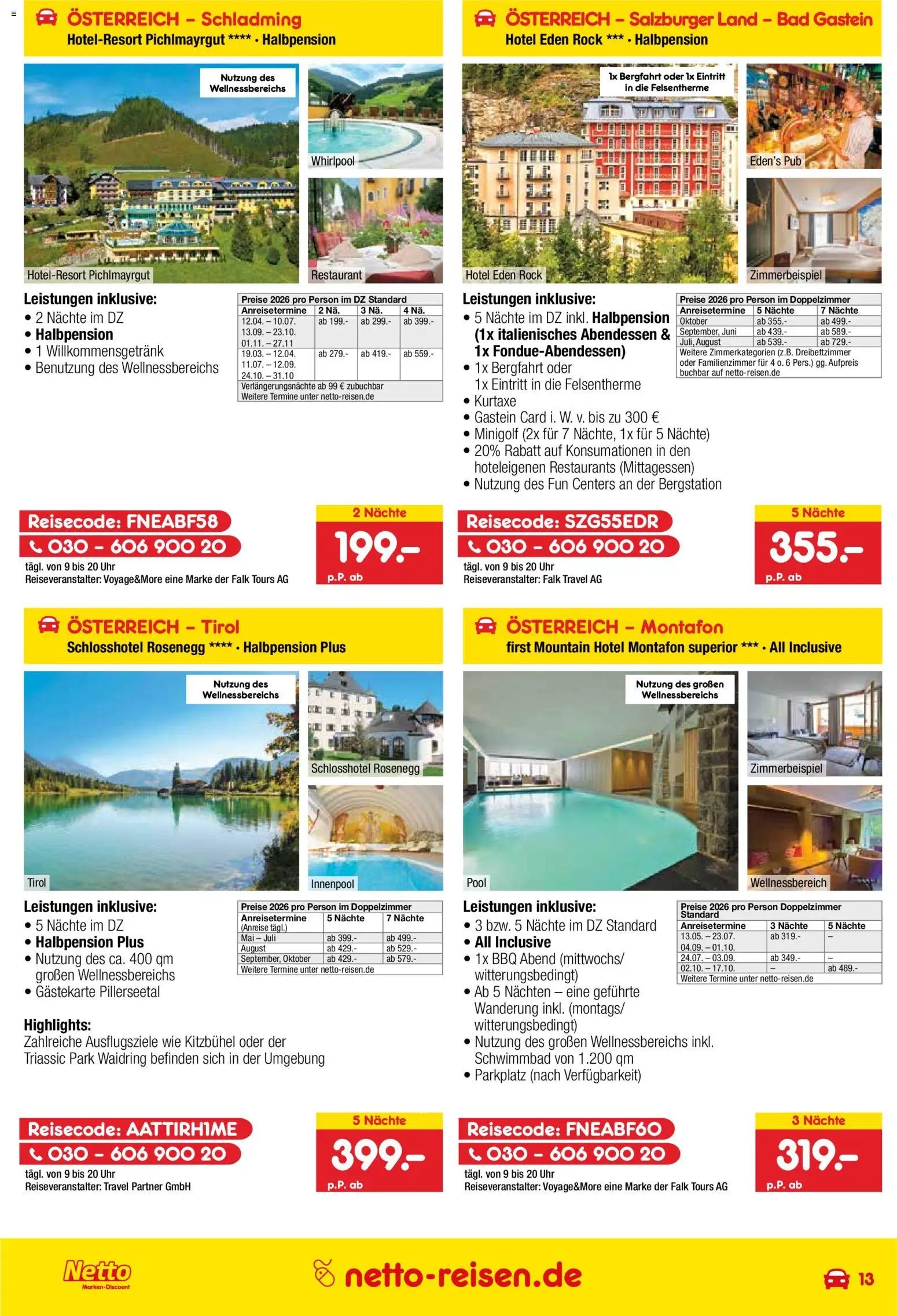 Netto Reisen Prospekt 	