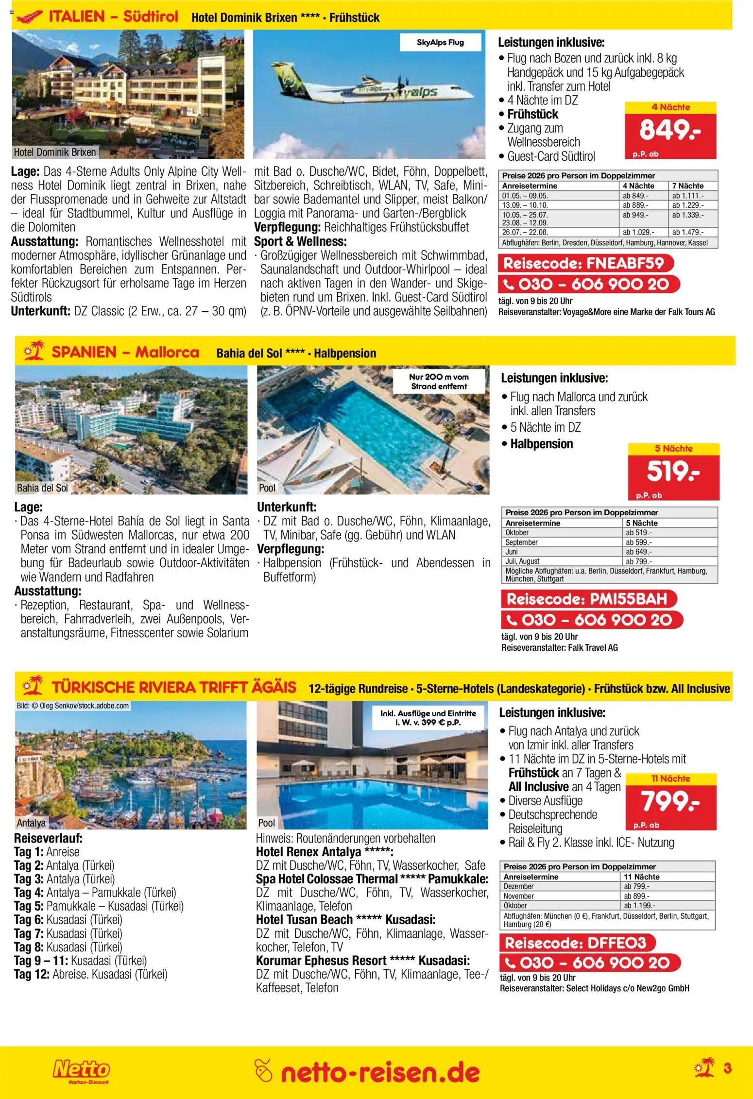Netto Reisen Prospekt 	