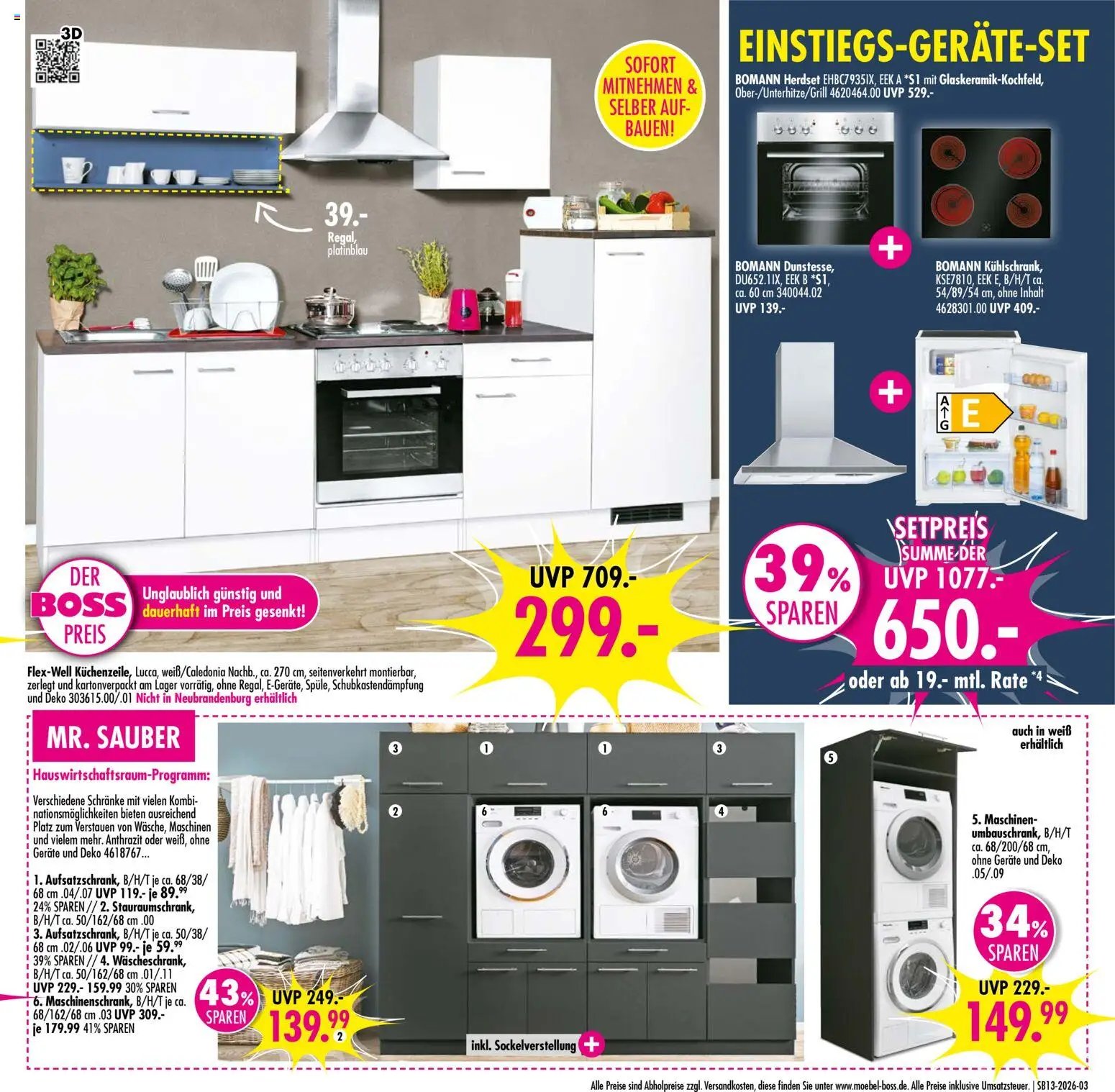 SB Möbel Boss Prospekt Gütersloh