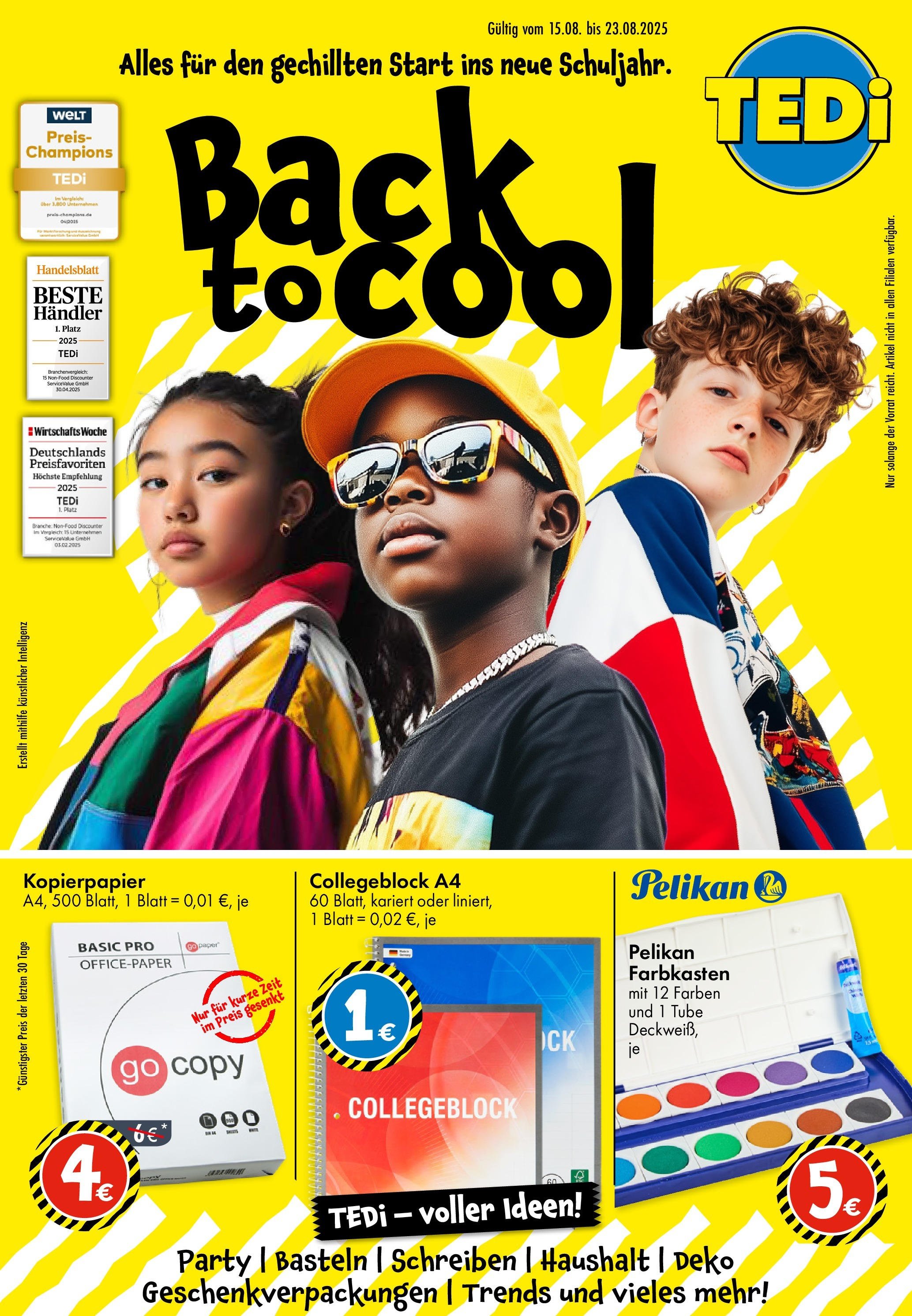 TEDi Prospekt Back to school (2025-08-15 - 2025-08-23) | 1
