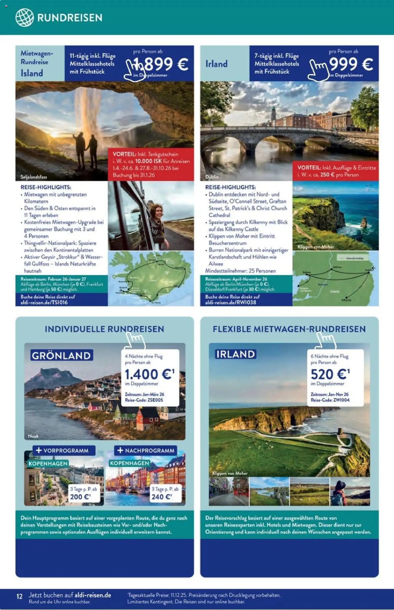 Aldi Reisen Prospekt 	 (2026-01-01 - 2026-01-30)