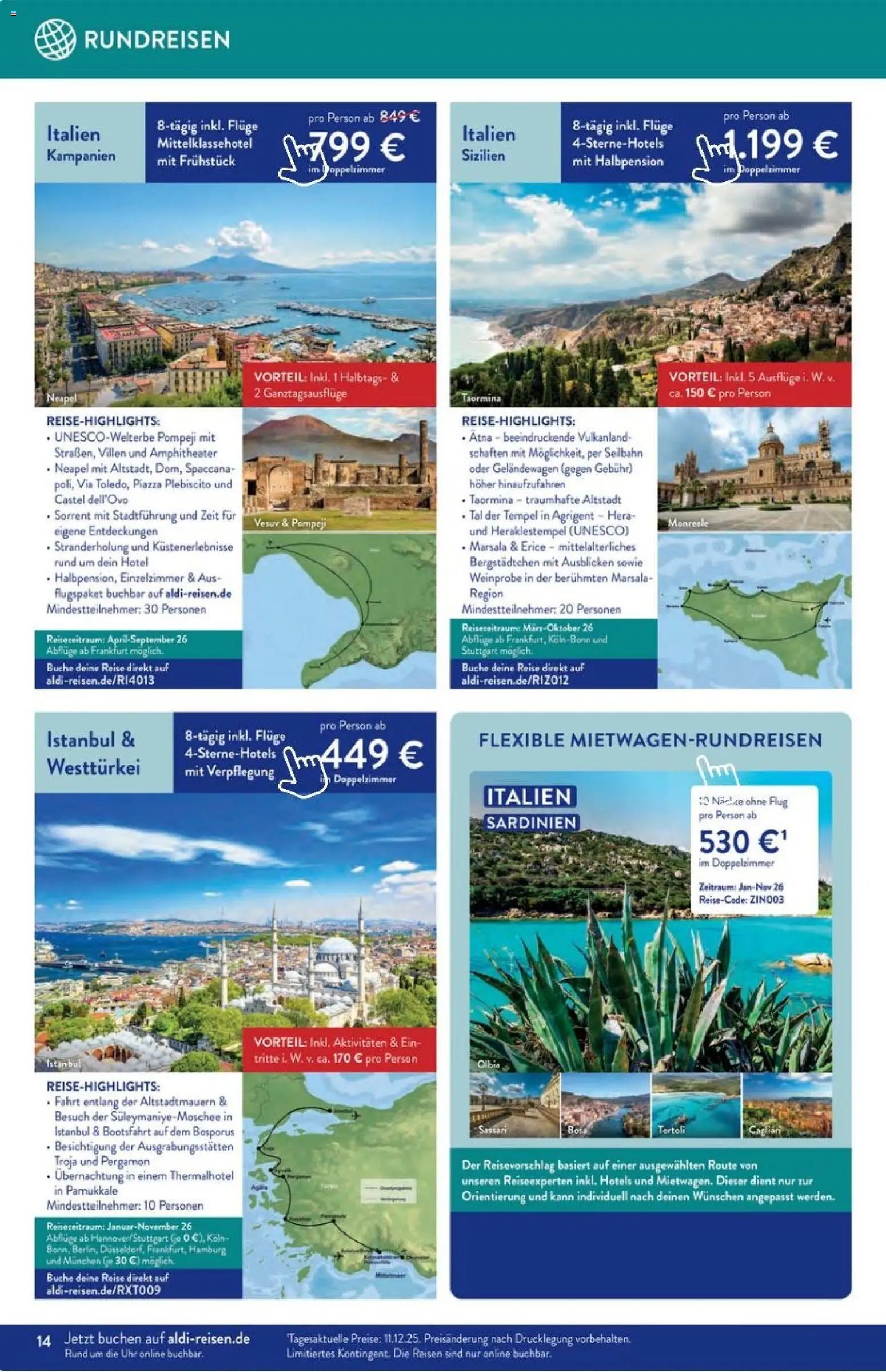 Aldi Reisen Prospekt 	 (2026-01-01 - 2026-01-30)