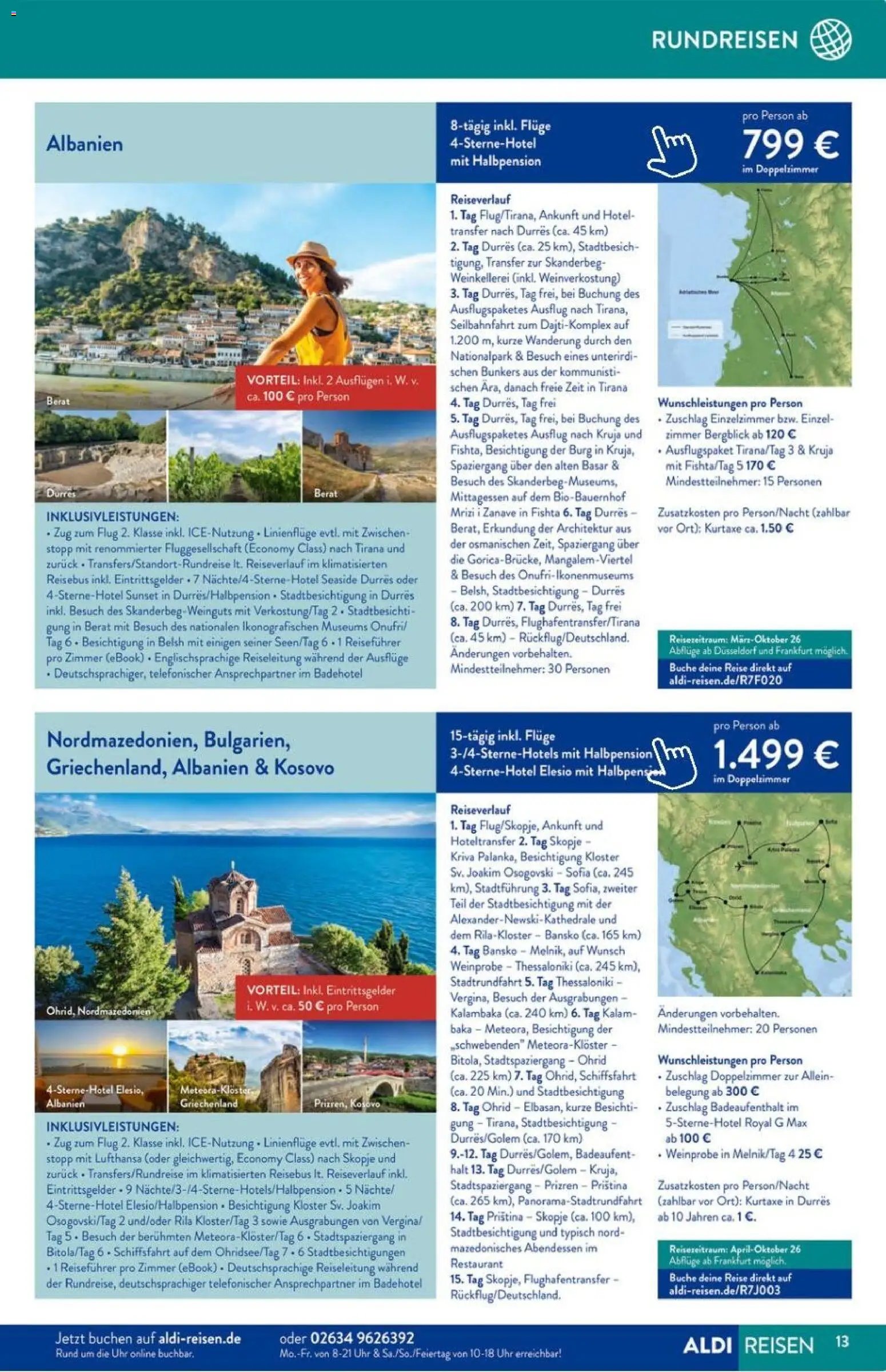 Aldi Reisen Prospekt 	