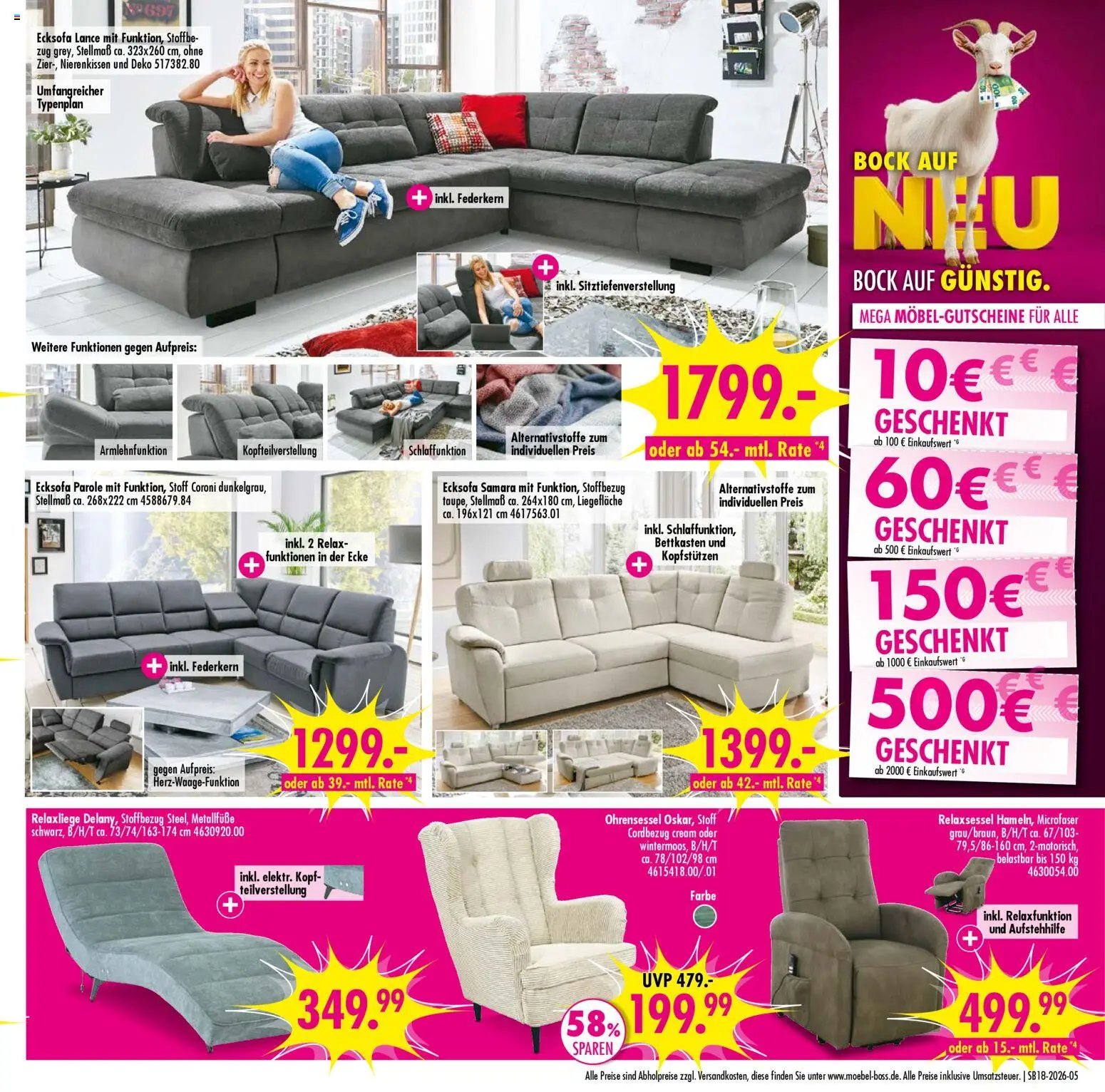 SB Möbel Boss Prospekt 	 (2026-04-25 - 2026-05-01)