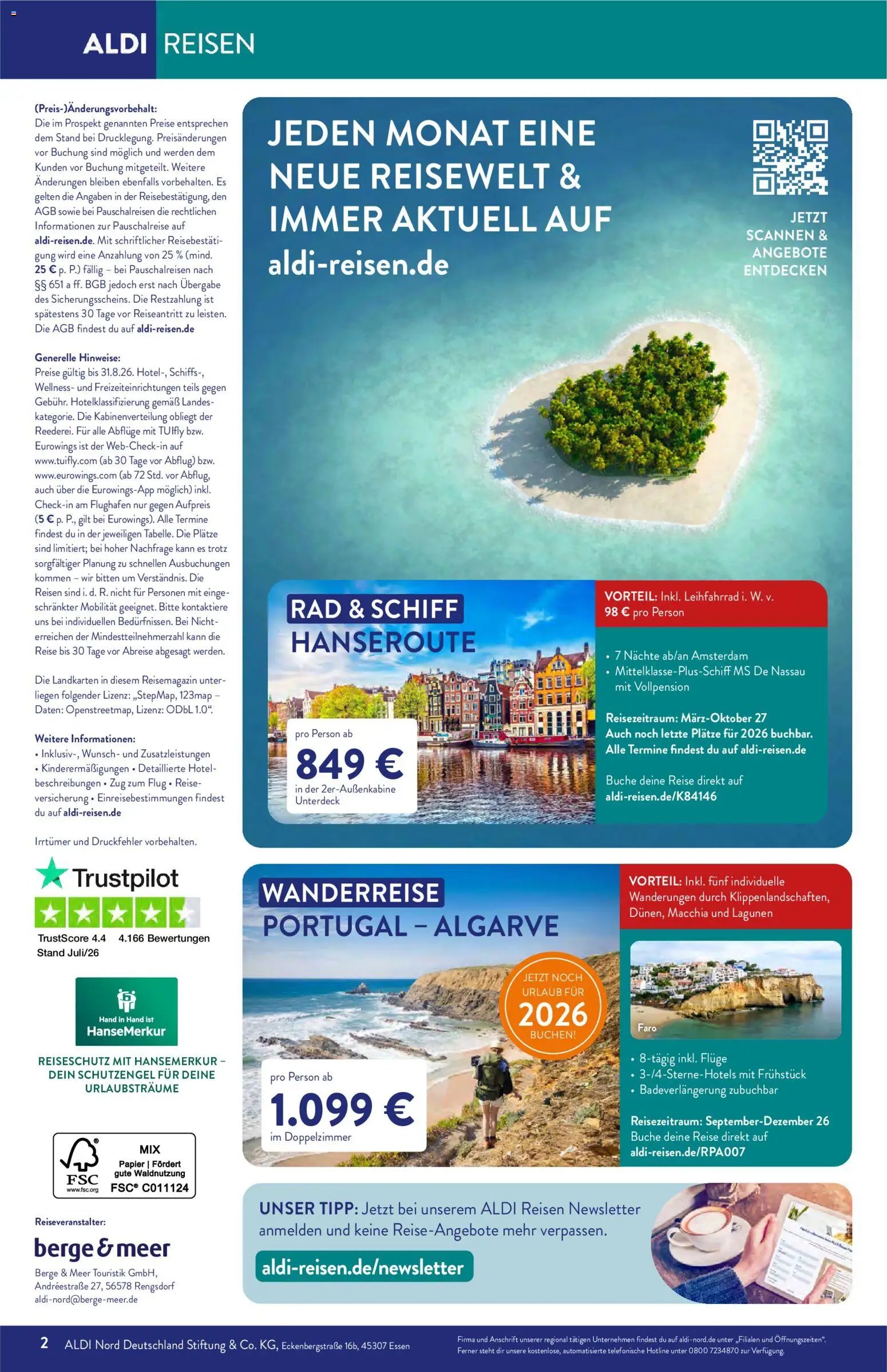 Aldi Reisen Reisemagazin