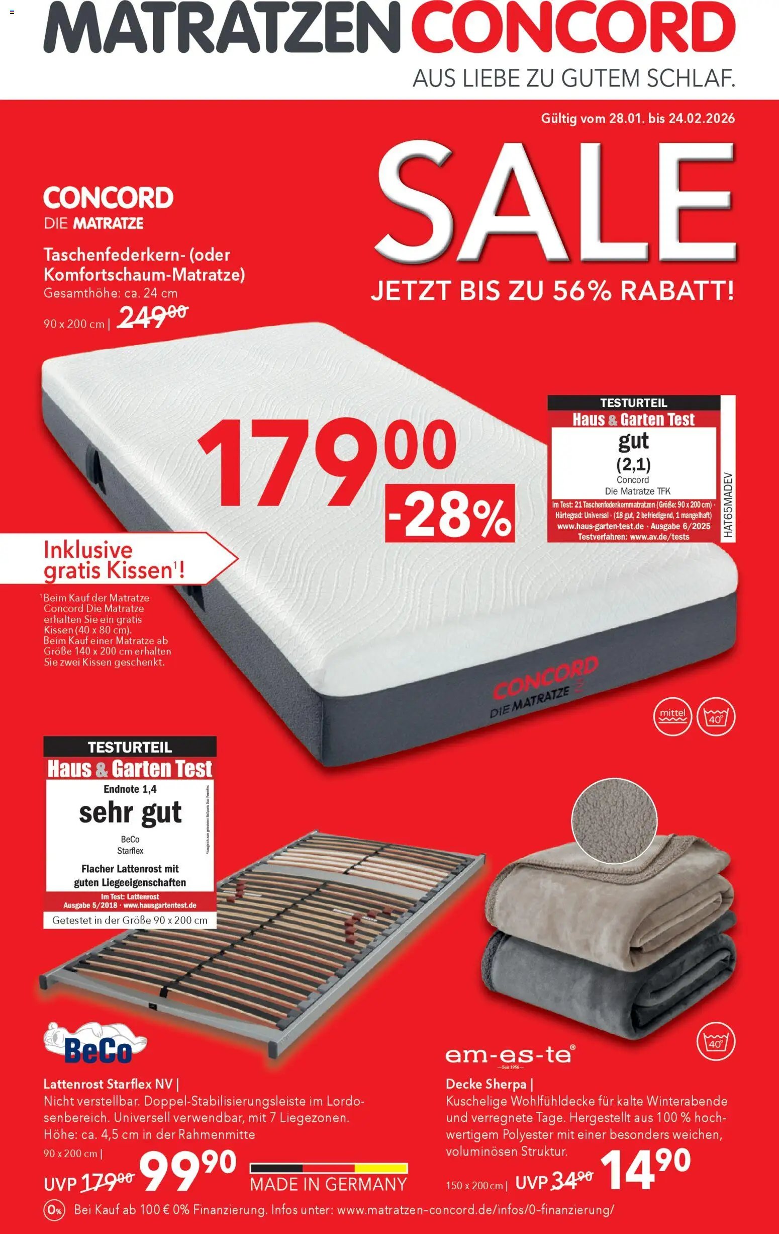 Matratzen Concord Prospekt 	