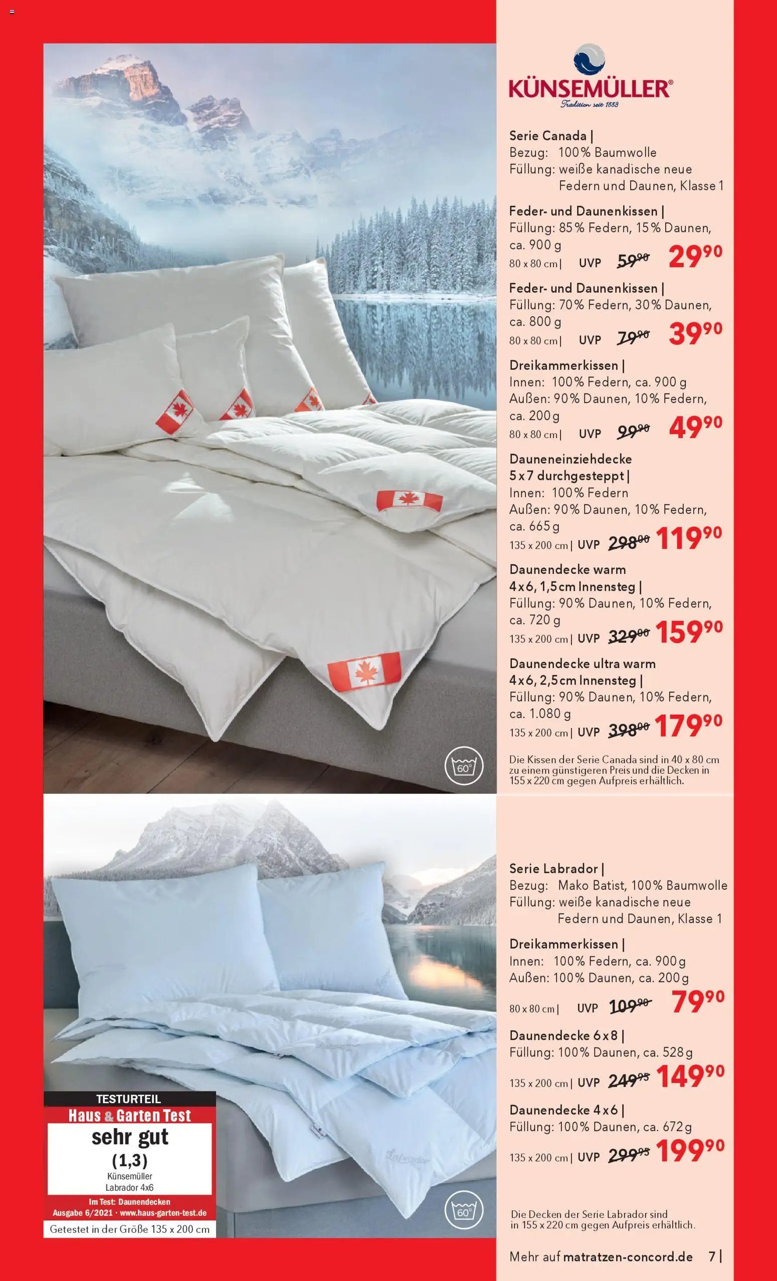 Matratzen Concord Prospekt 	