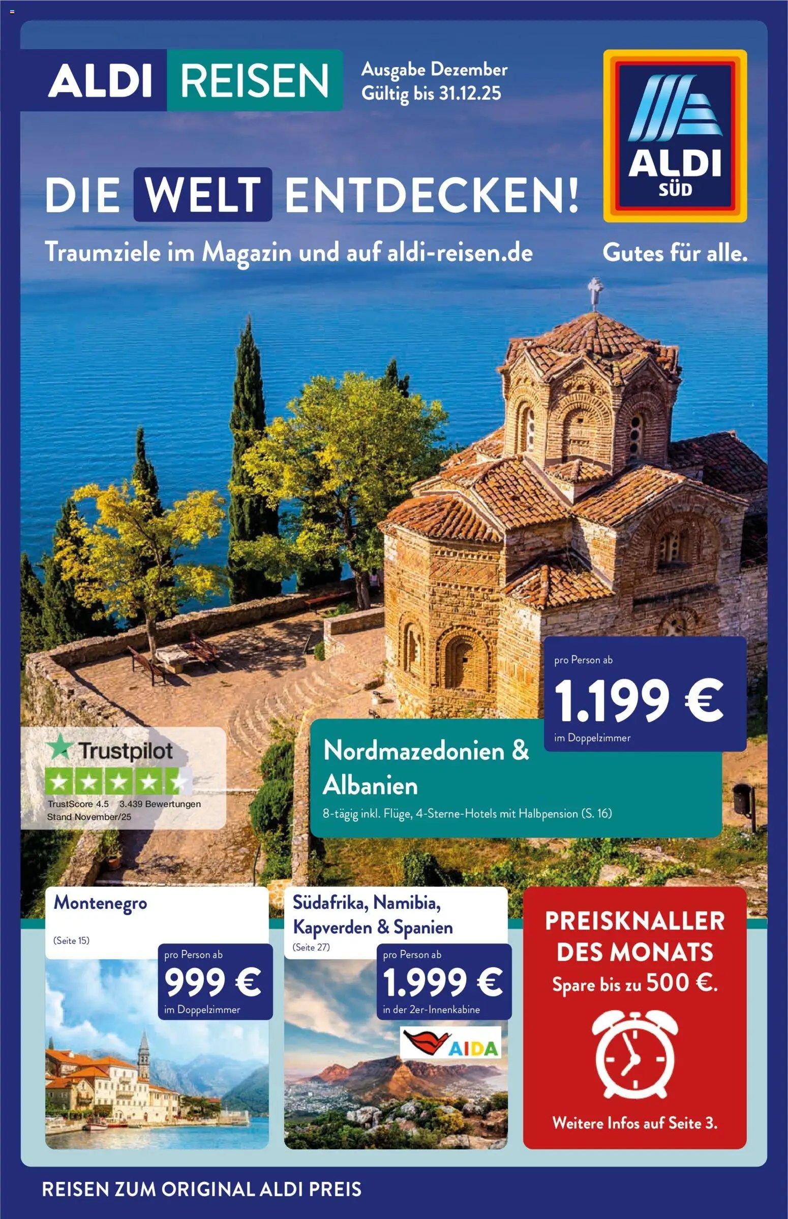 Aldi Reisen Prospekt 	 (2025-12-01 - 2025-12-31)