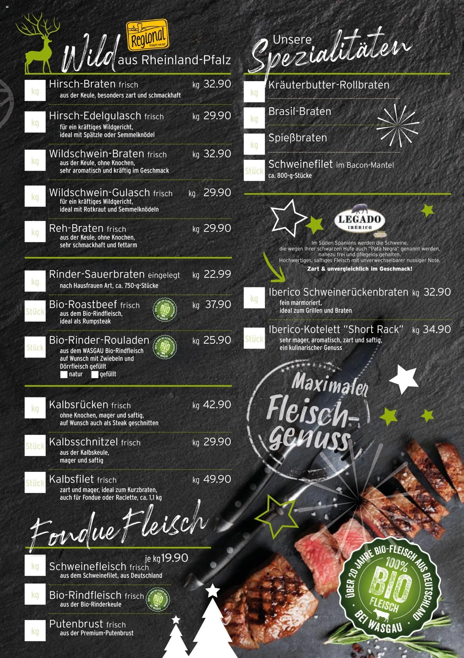 Wasgau Bestellschein Metzgerei