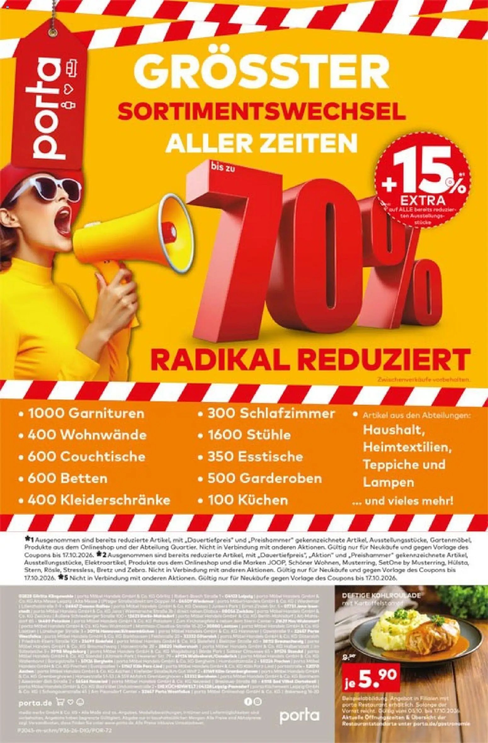 Porta! Prospekt Bis zu 35% auf Möbel und Teppiche
