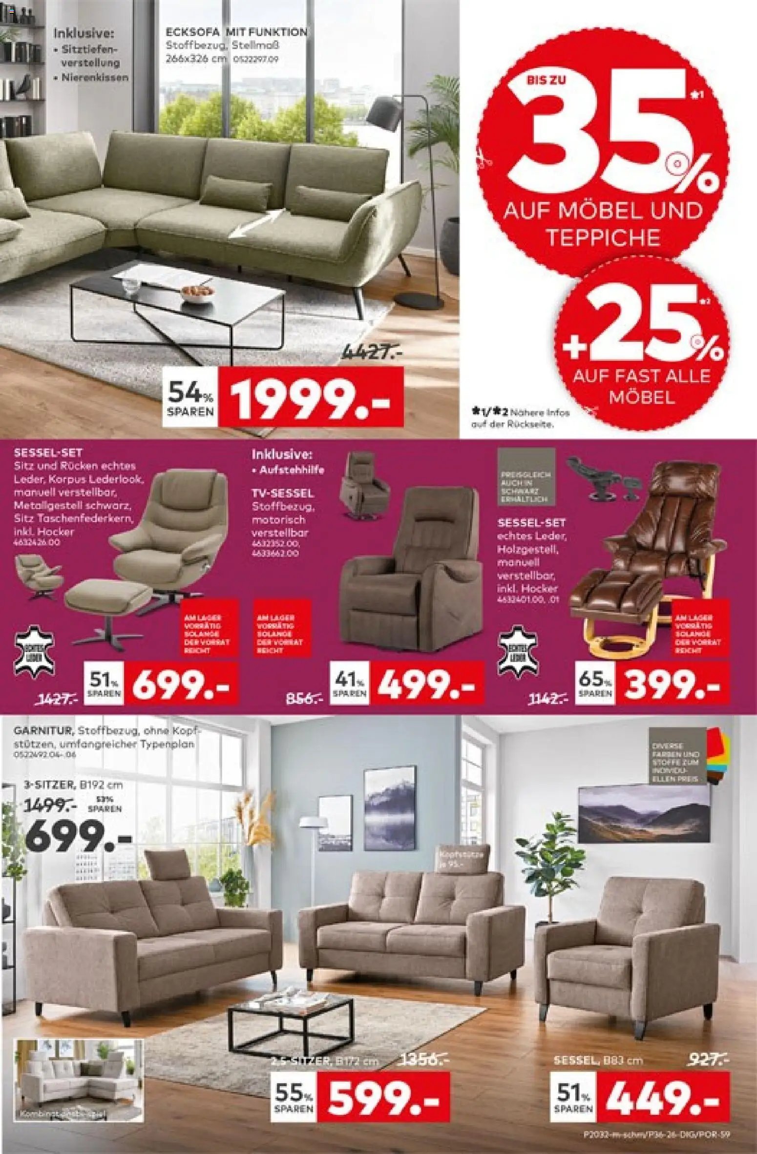 Porta! Prospekt Bis zu 35% auf Möbel und Teppiche