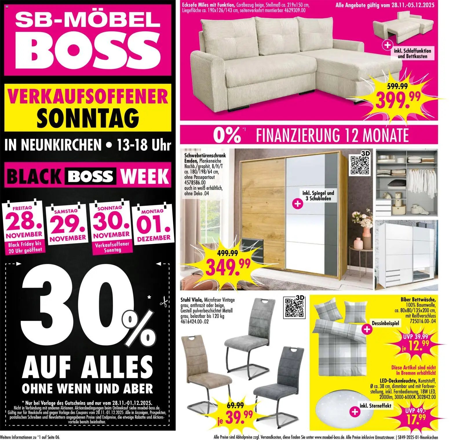 SB Möbel Boss Prospekt Neunkirchen (2025-11-28 - 2025-12-05)