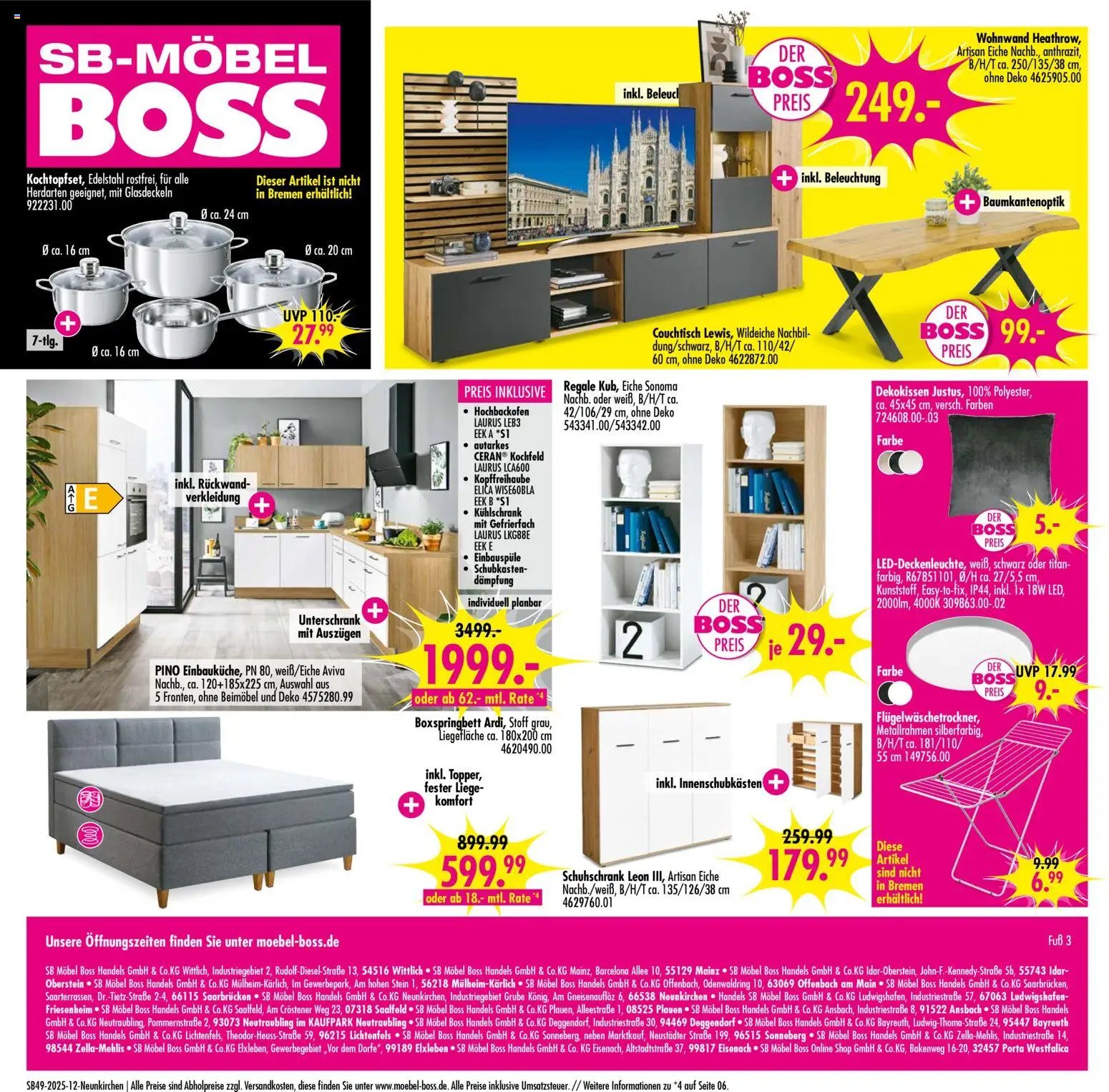 SB Möbel Boss Prospekt Neunkirchen (2025-11-28 - 2025-12-05)