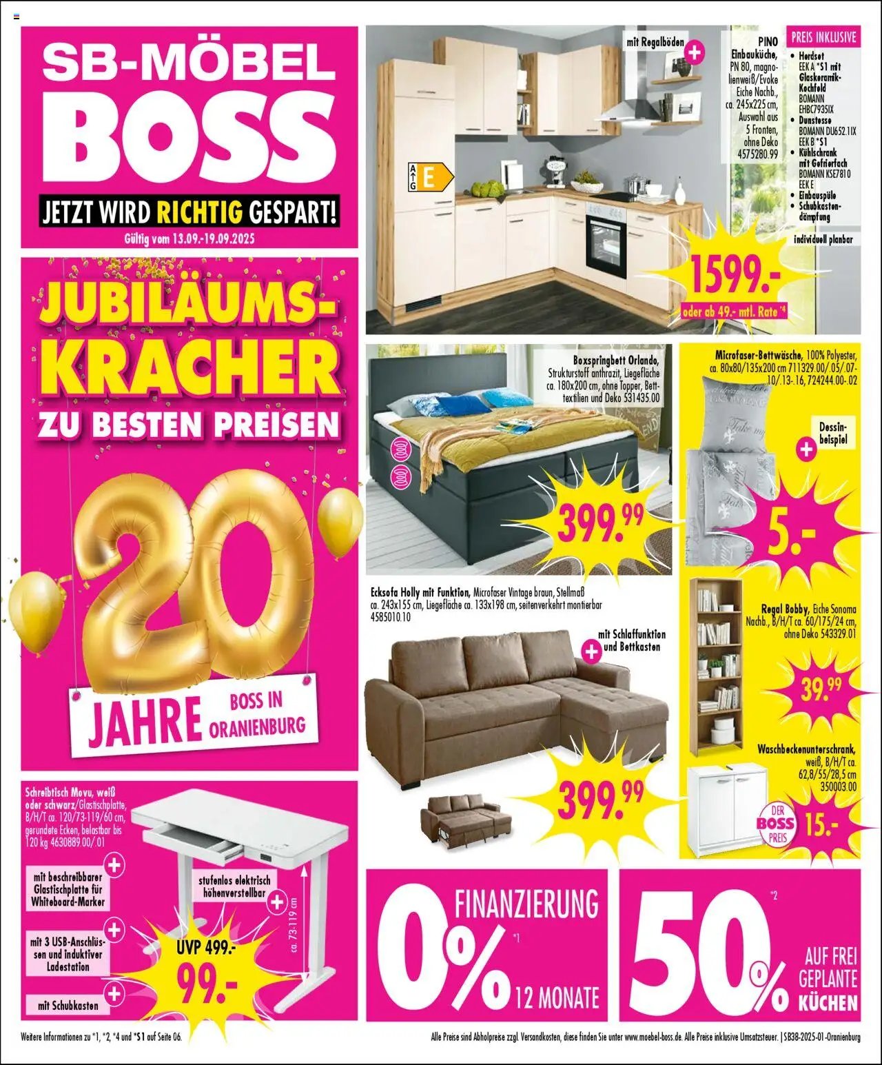 SB Möbel Boss Prospekt Oranienburg	 (2025-09-13 - 2025-09-19) | 1
