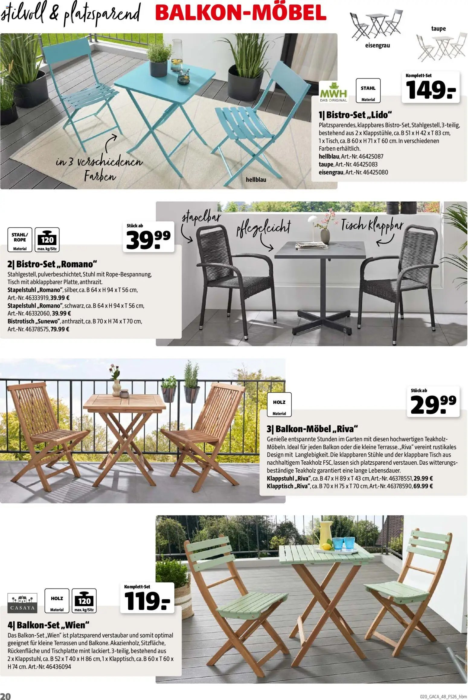 Hagebau Gartenmöbelsortiment (2026-03-02 - 2026-12-31)