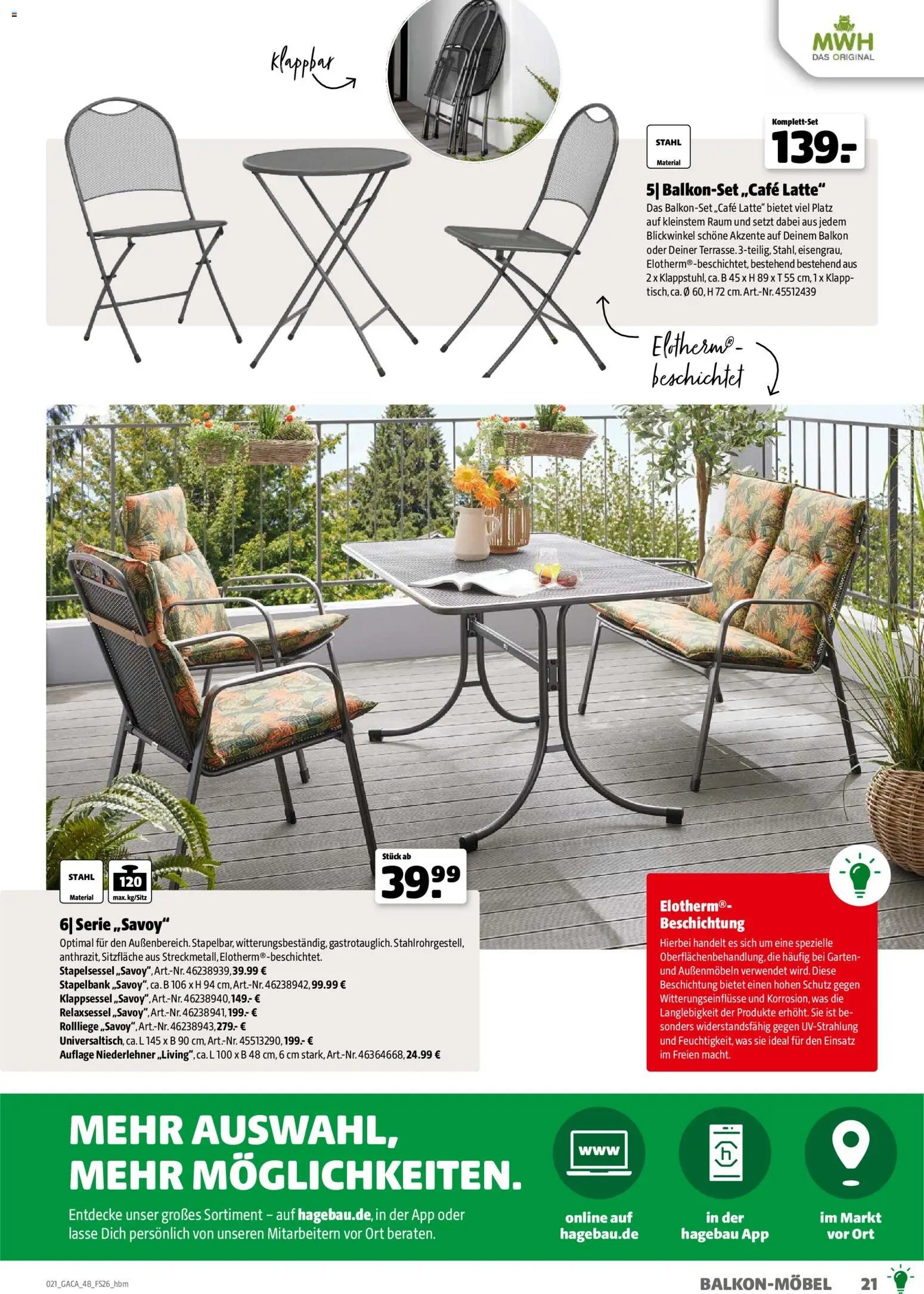 Hagebau Gartenmöbelsortiment (2026-03-02 - 2026-12-31)