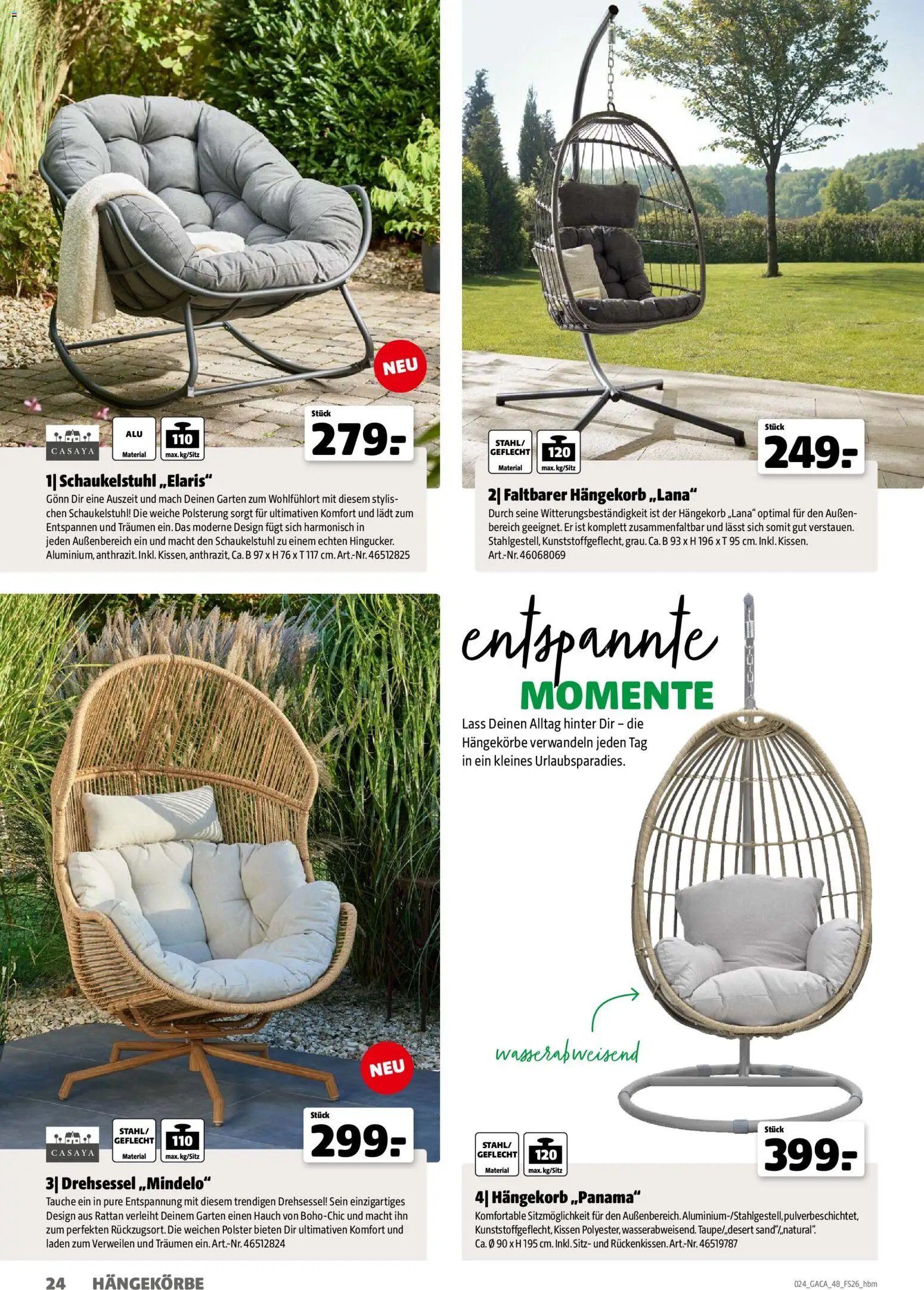 Hagebau Gartenmöbelsortiment (2026-03-02 - 2026-12-31)