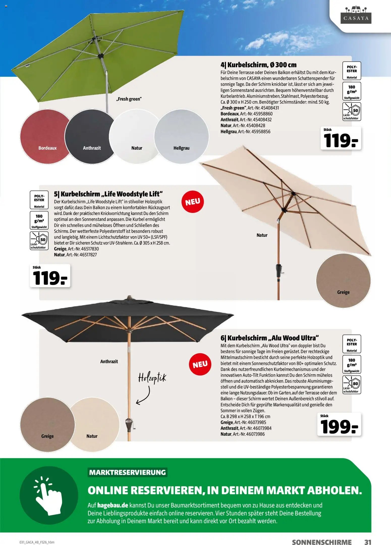Hagebau Gartenmöbelsortiment