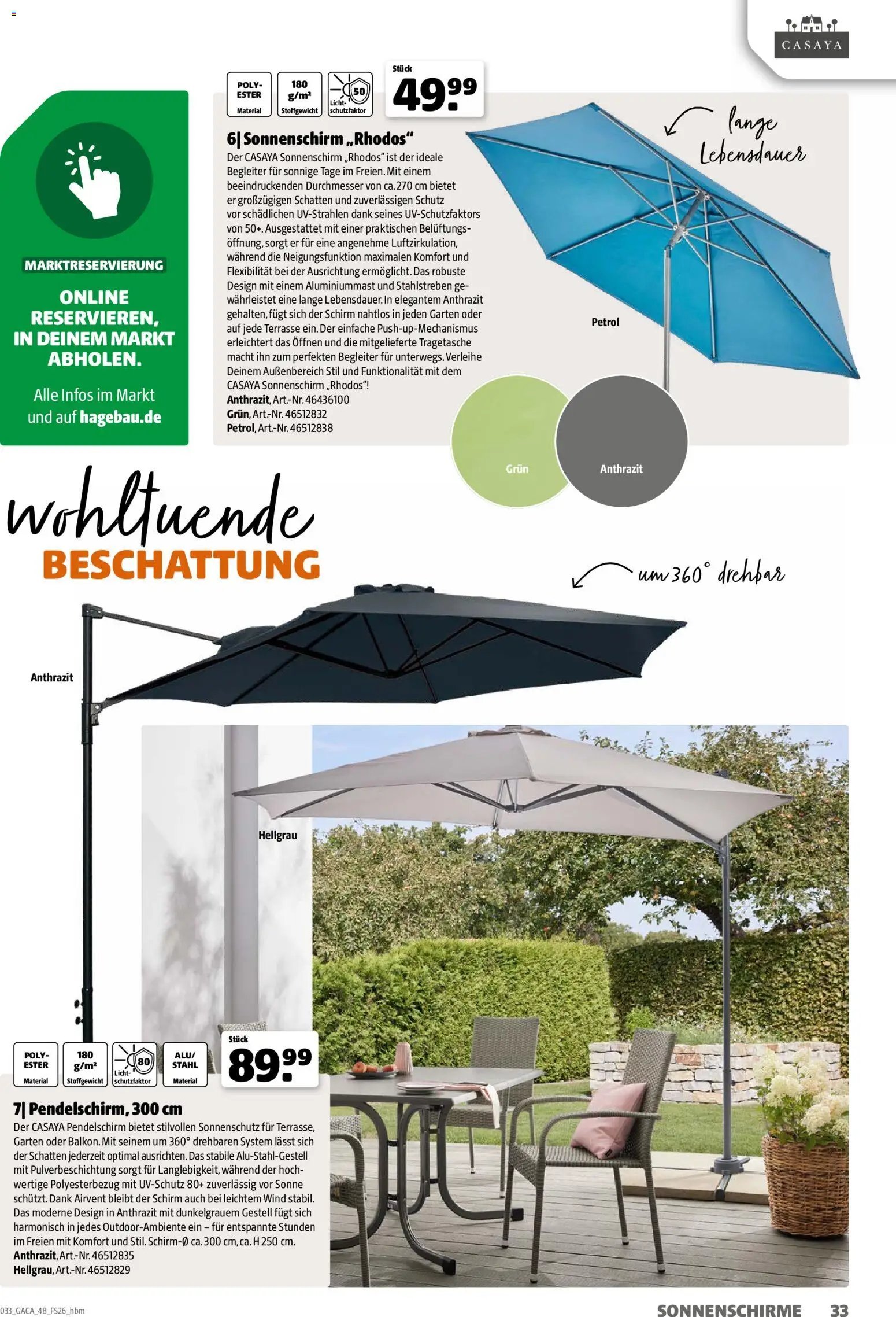 Hagebau Gartenmöbelsortiment