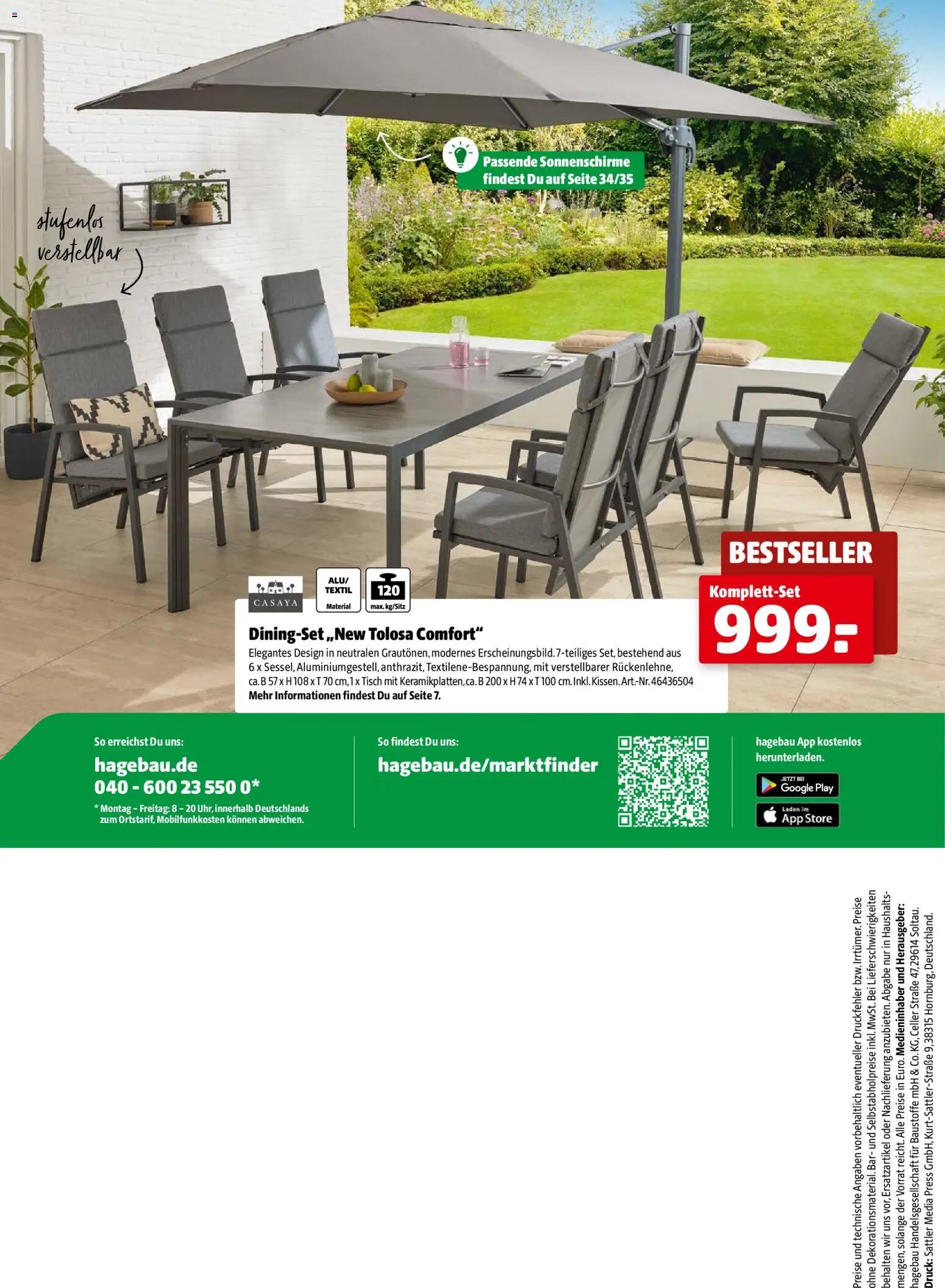 Hagebau Gartenmöbelsortiment