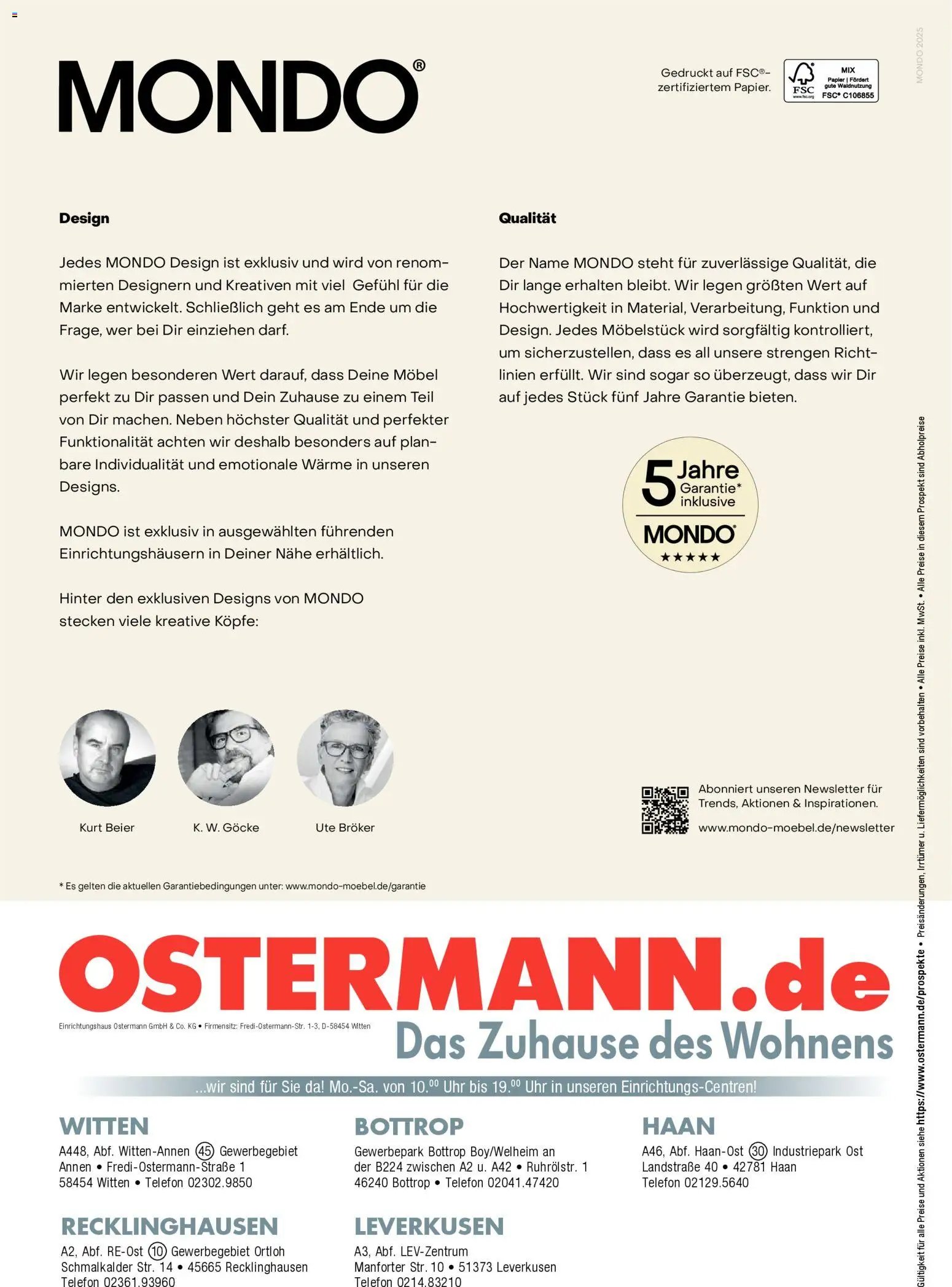 Ostermann Endlich Herbst MONDO Prospekt