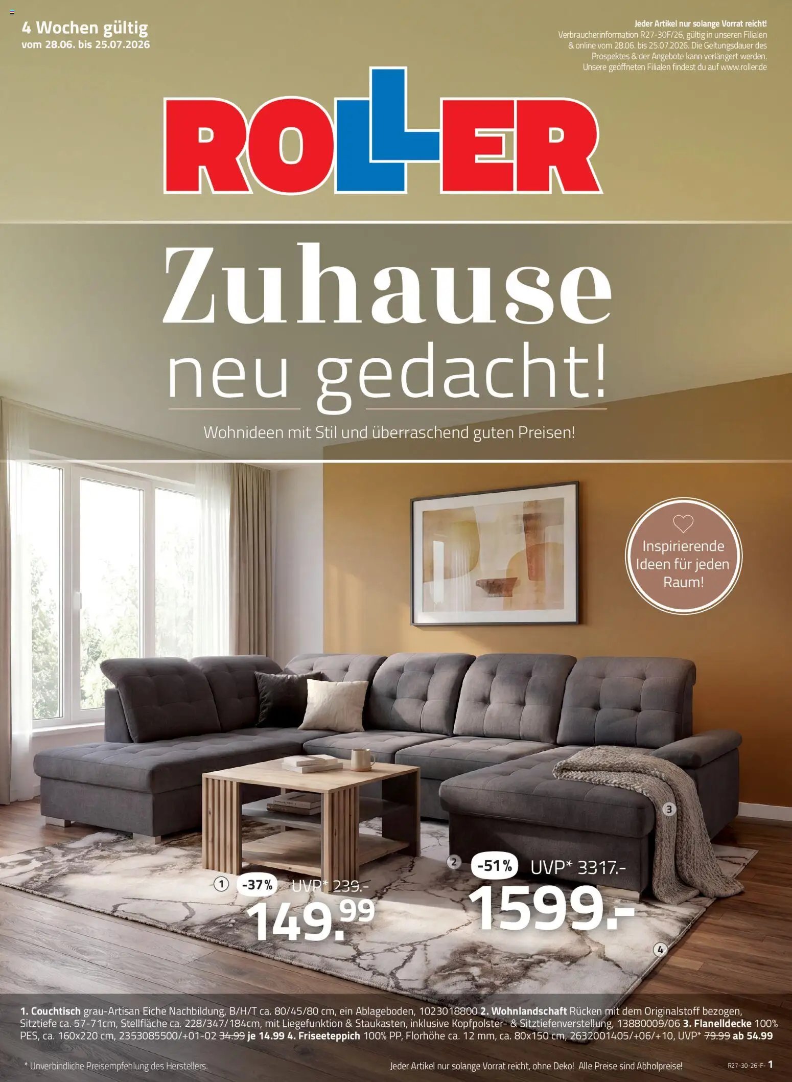 Roller Wohnzimmer Katalog