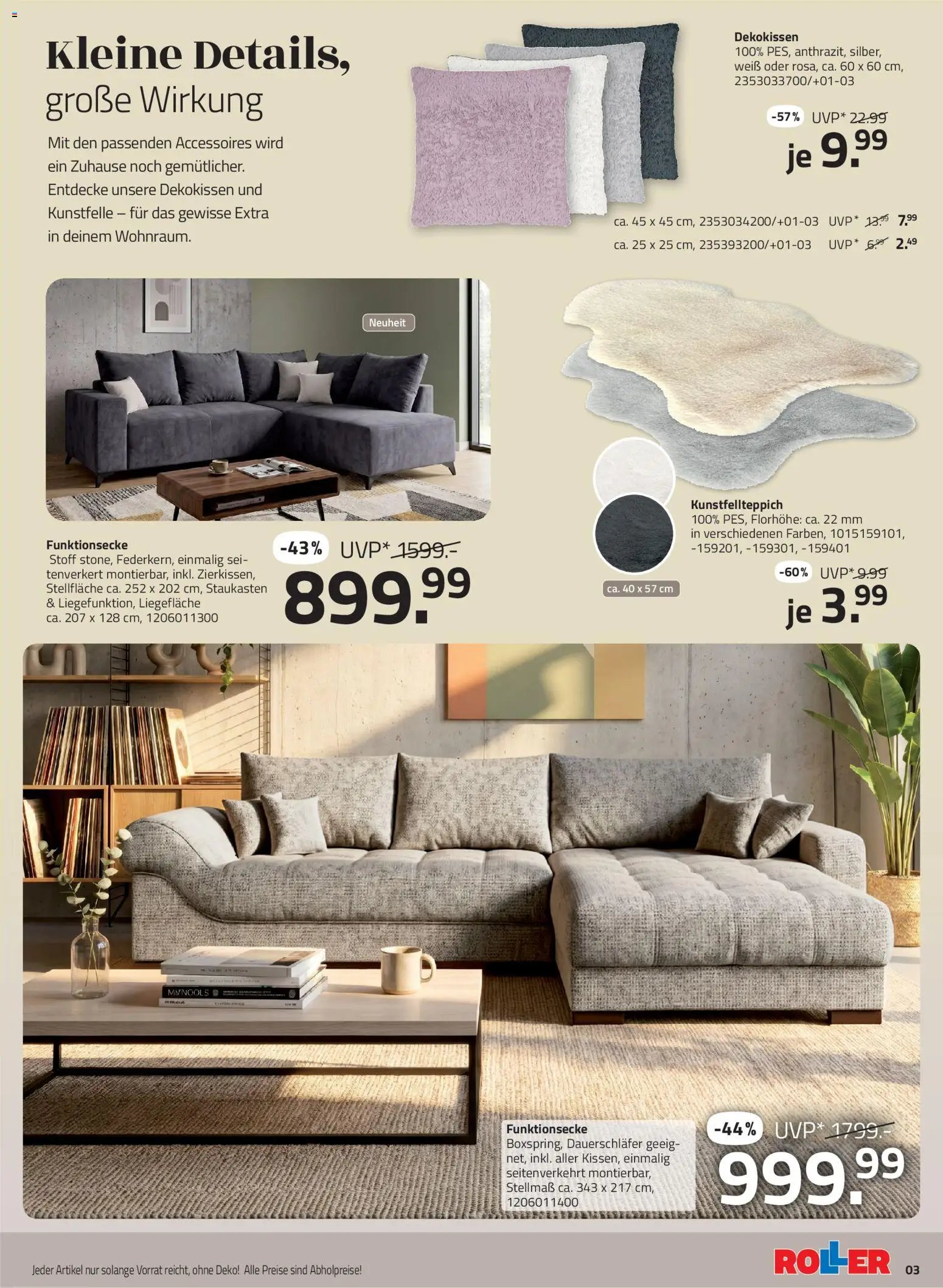 Roller Wohnzimmer Katalog
