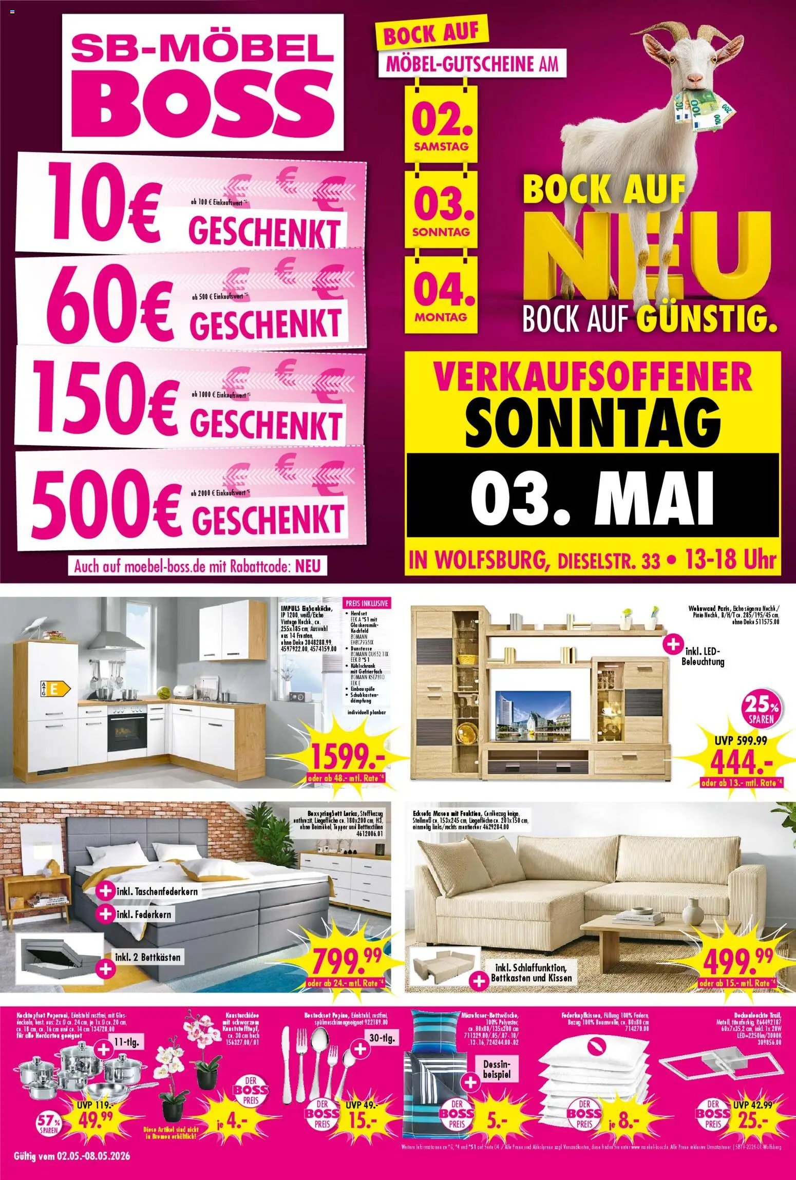 SB Möbel Boss Prospekt Wolfsburg (2026-05-01 - 2026-05-08)