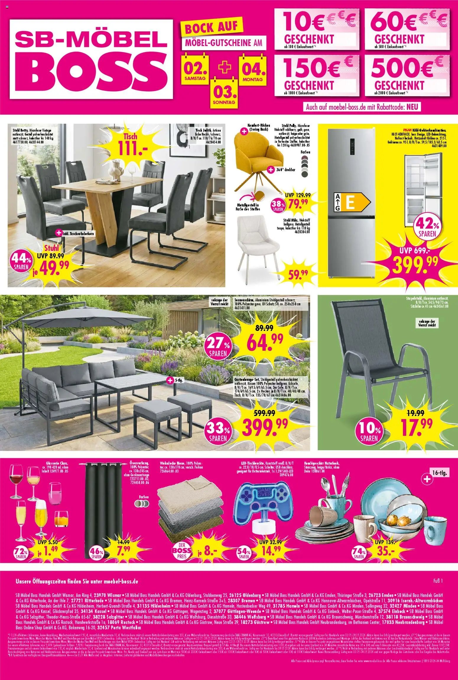 SB Möbel Boss Prospekt Wolfsburg (2026-05-01 - 2026-05-08)