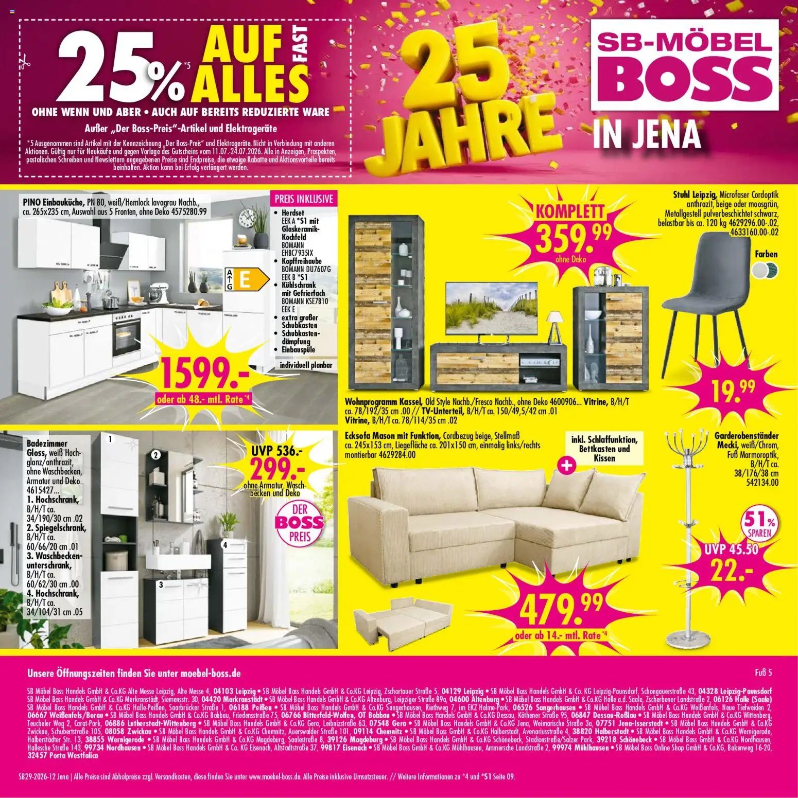 SB Möbel Boss Prospekt Jena