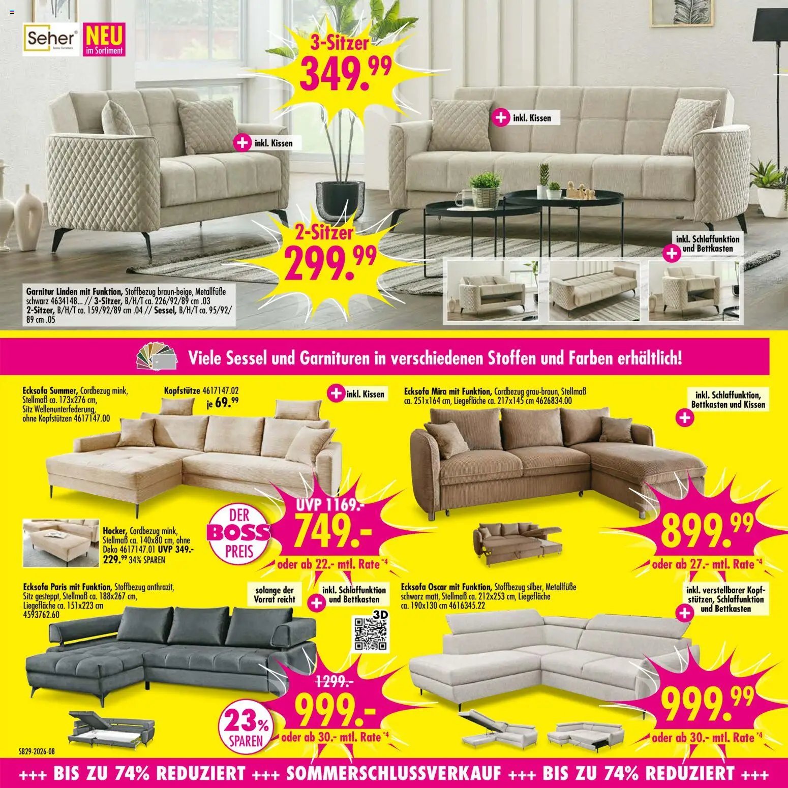 SB Möbel Boss Prospekt Jena